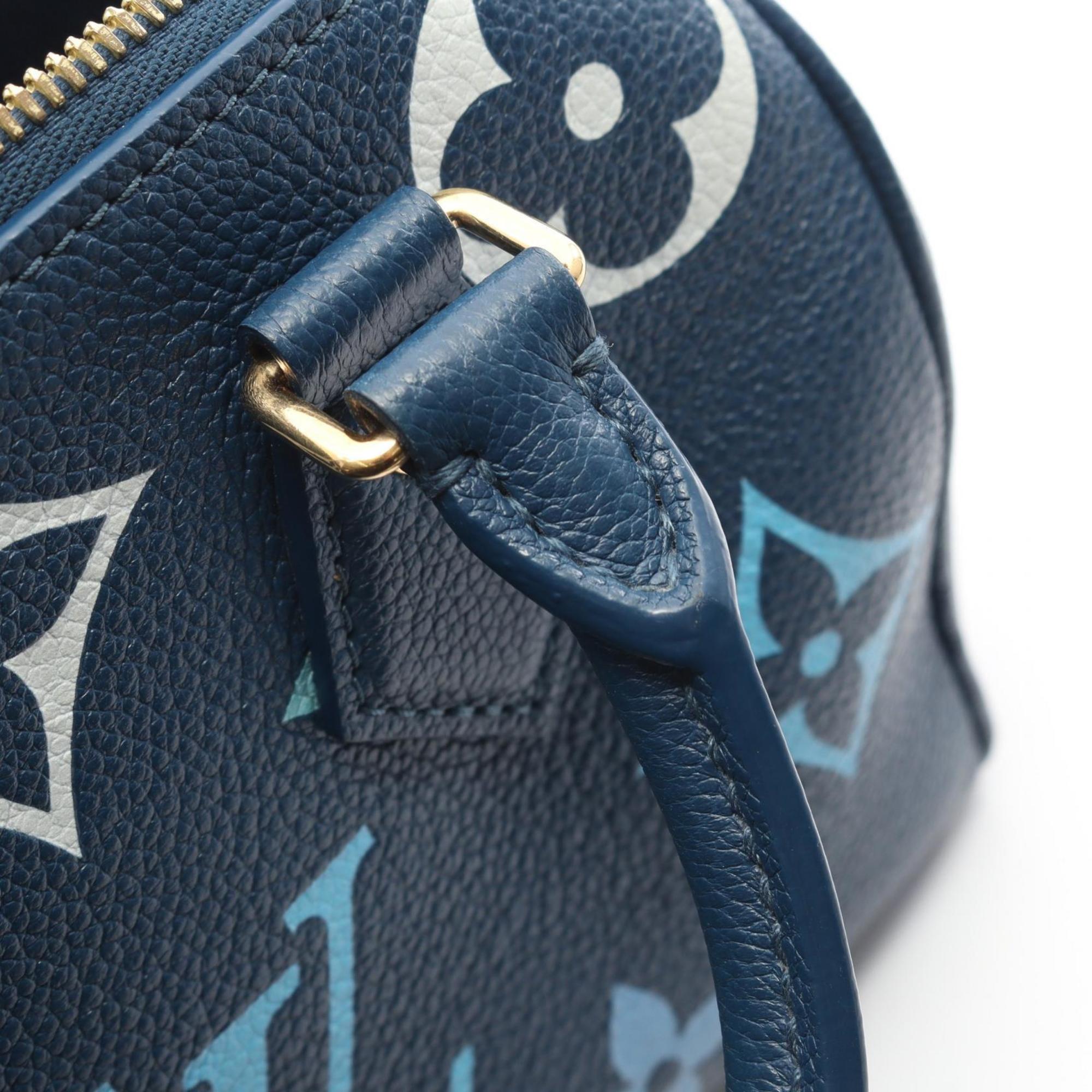 Louis Vuitton Blue Monogram Empreinte Leather Handbag