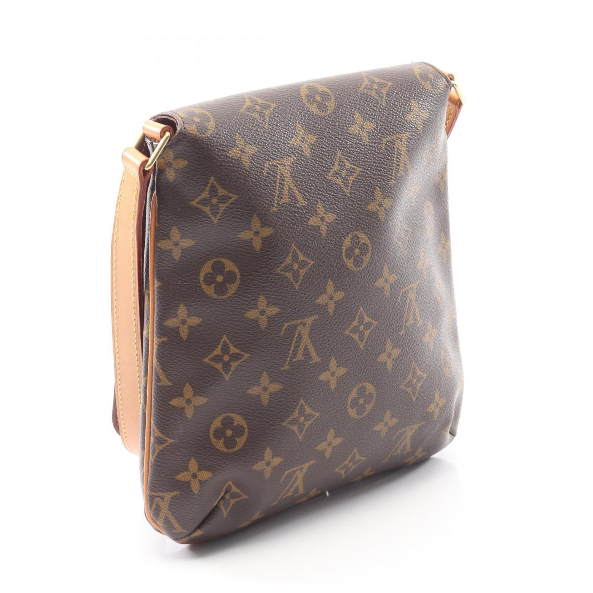 Louis Vuitton Monogram Brown Coated Canvas Leather Shoulder Bag