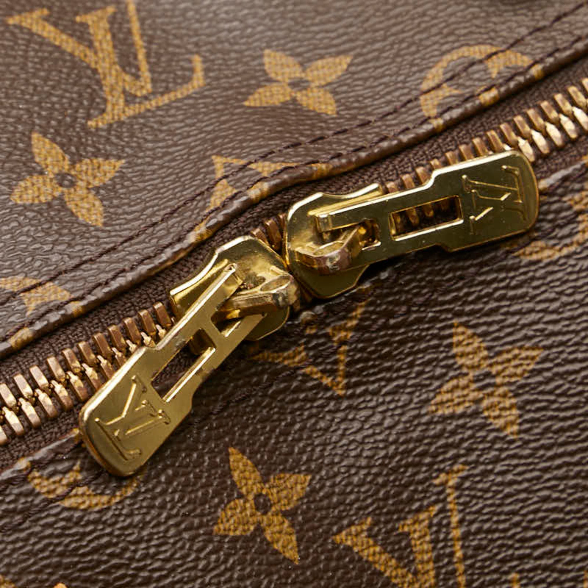 Louis Vuitton Monogram Brown Pvc Leather Boston Bag Shoulder Bag