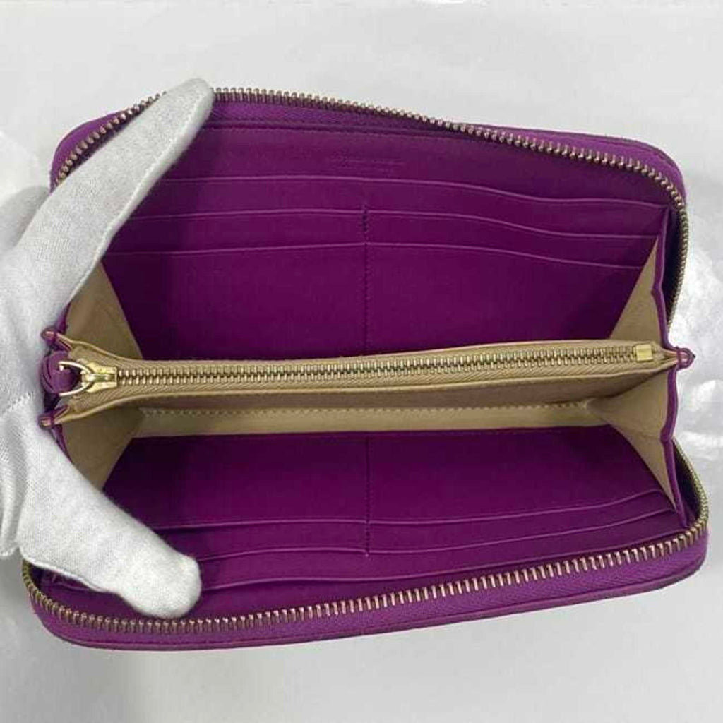Bottega Veneta Purple Leather Long Wallet (Bi-Fold)