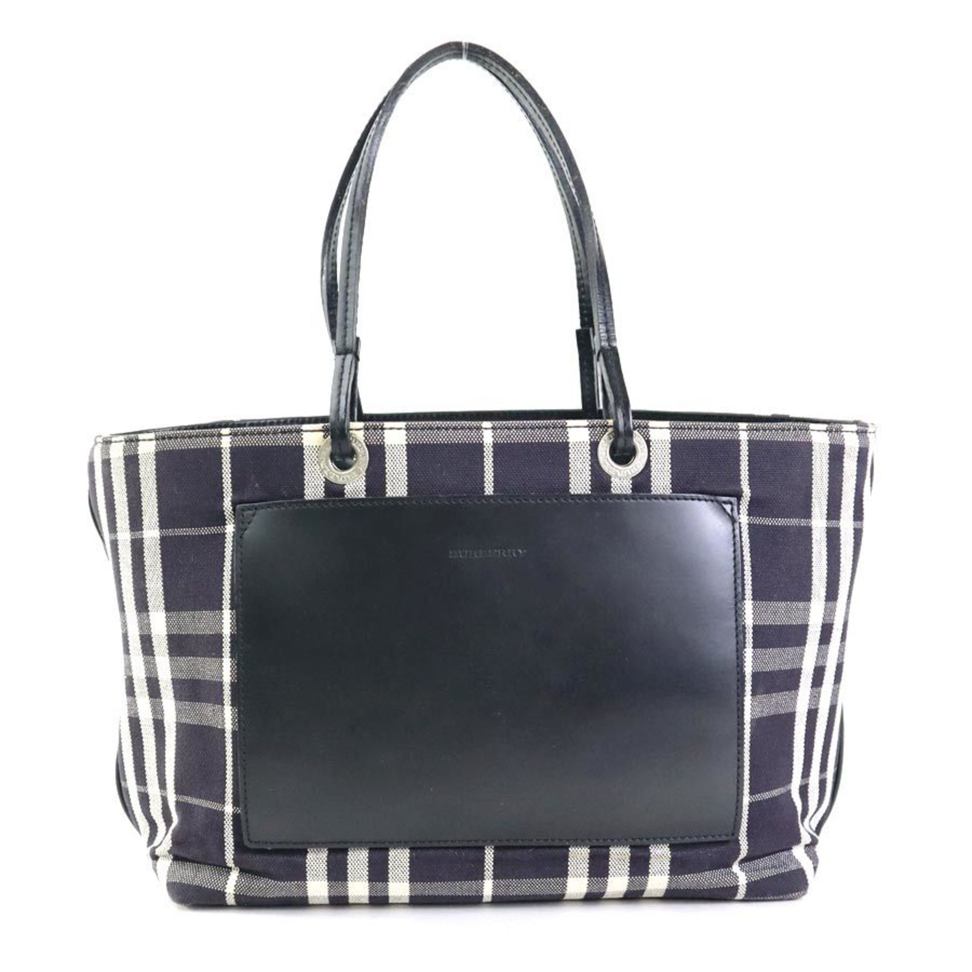 Burberry Black Canvas Leather Handbag