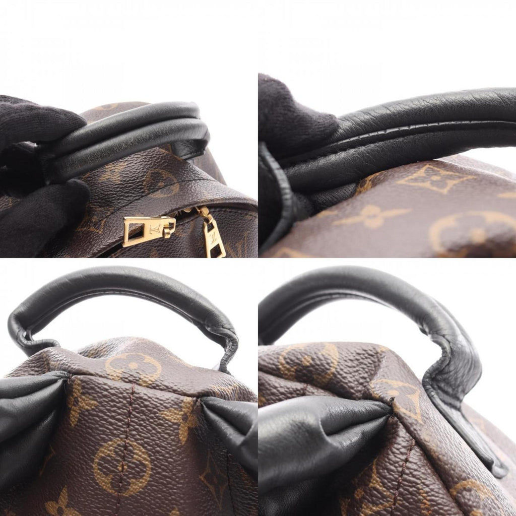 Louis Vuitton Black Brown Pvc Coated Canvas Leather Backpack