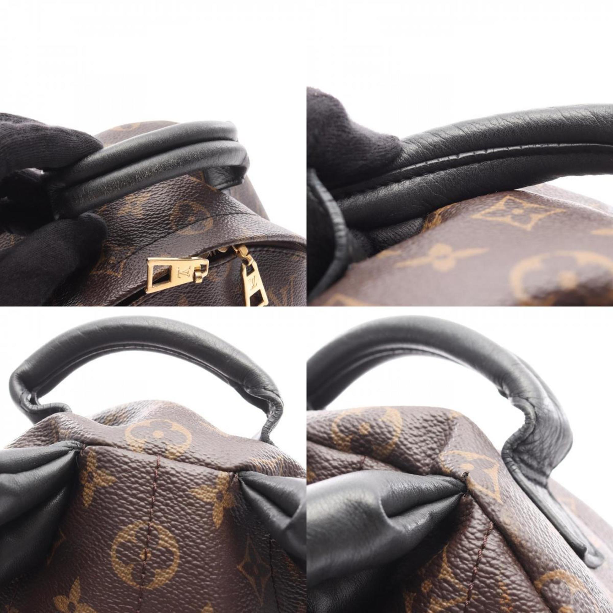 Louis Vuitton Black Brown Pvc Coated Canvas Leather Backpack