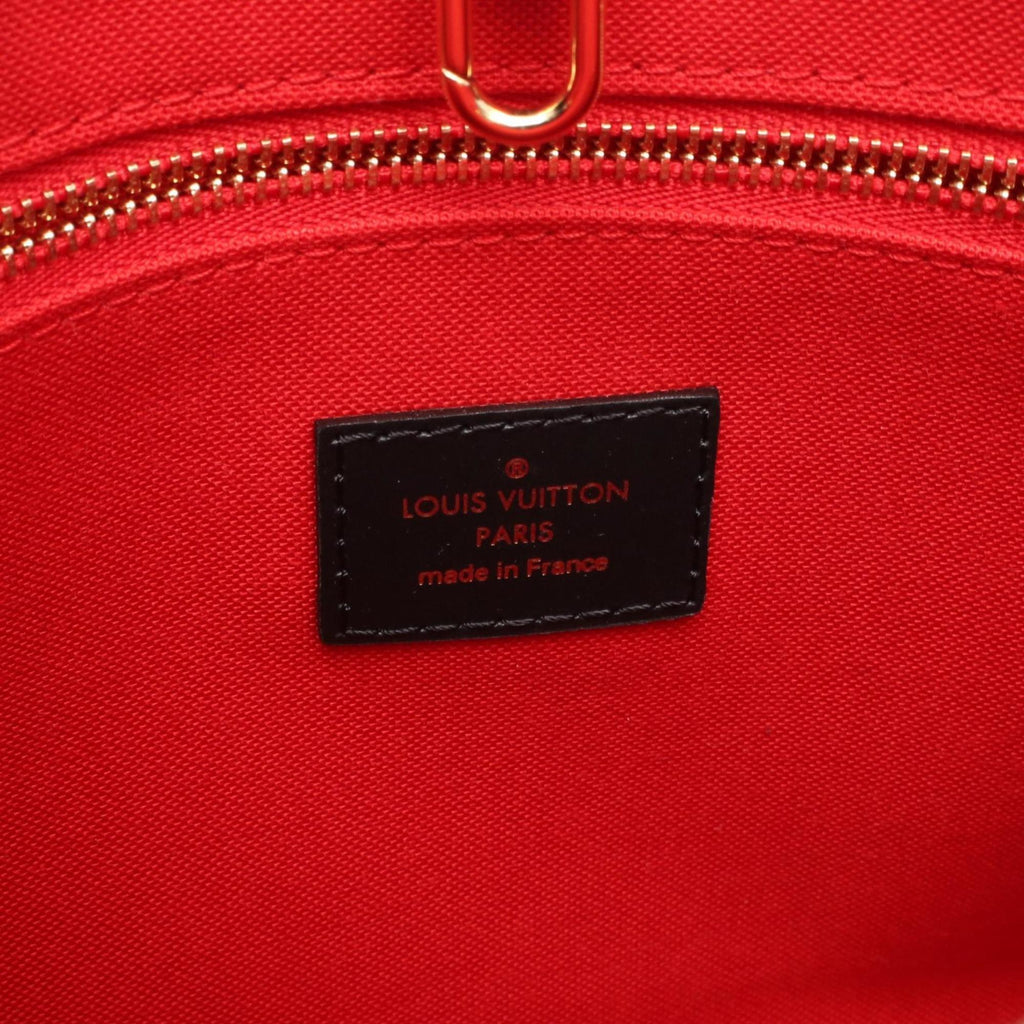 Louis Vuitton Beige Brown Coated Canvas Handbag
