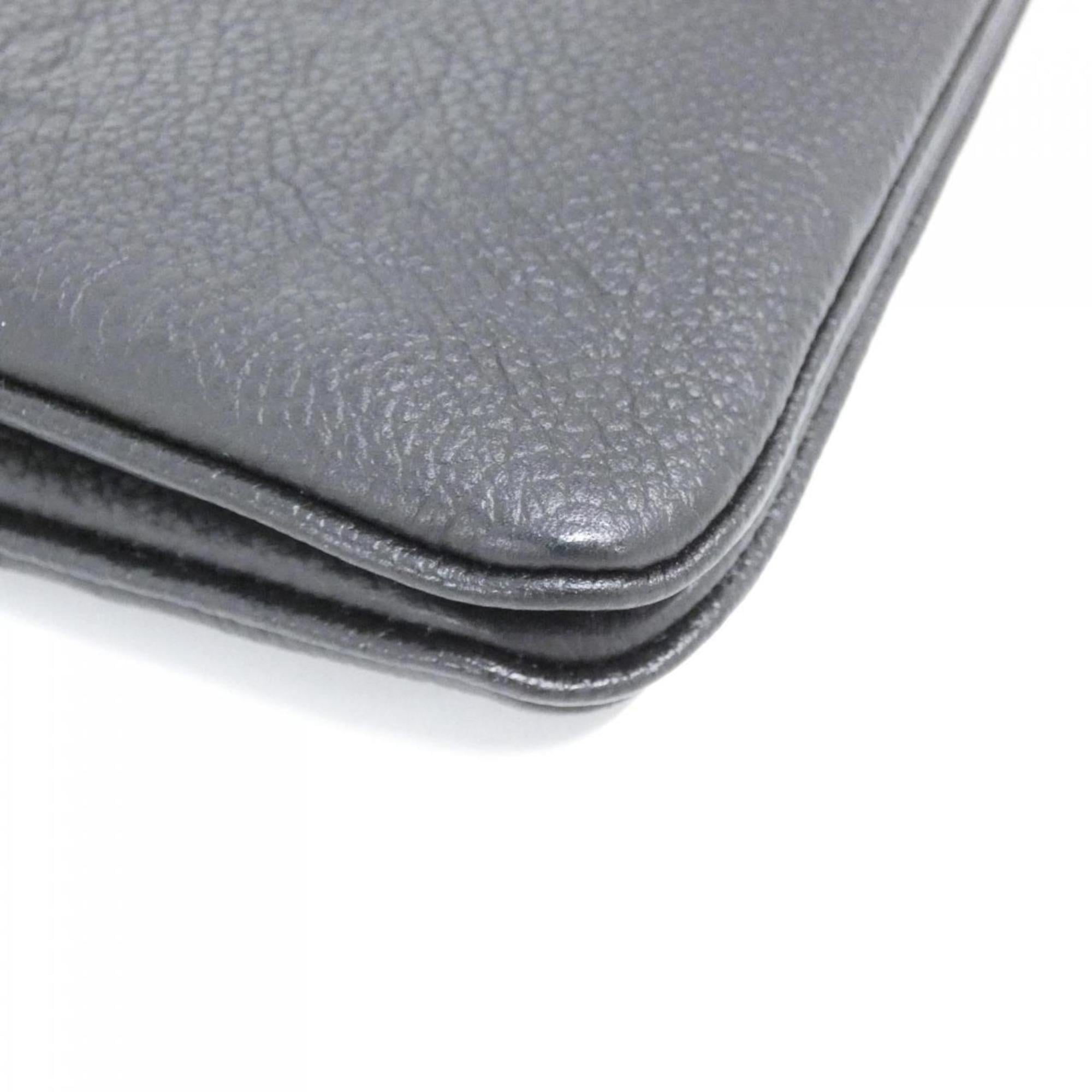 Louis Vuitton Black Leather Pochette Shoulder Bag