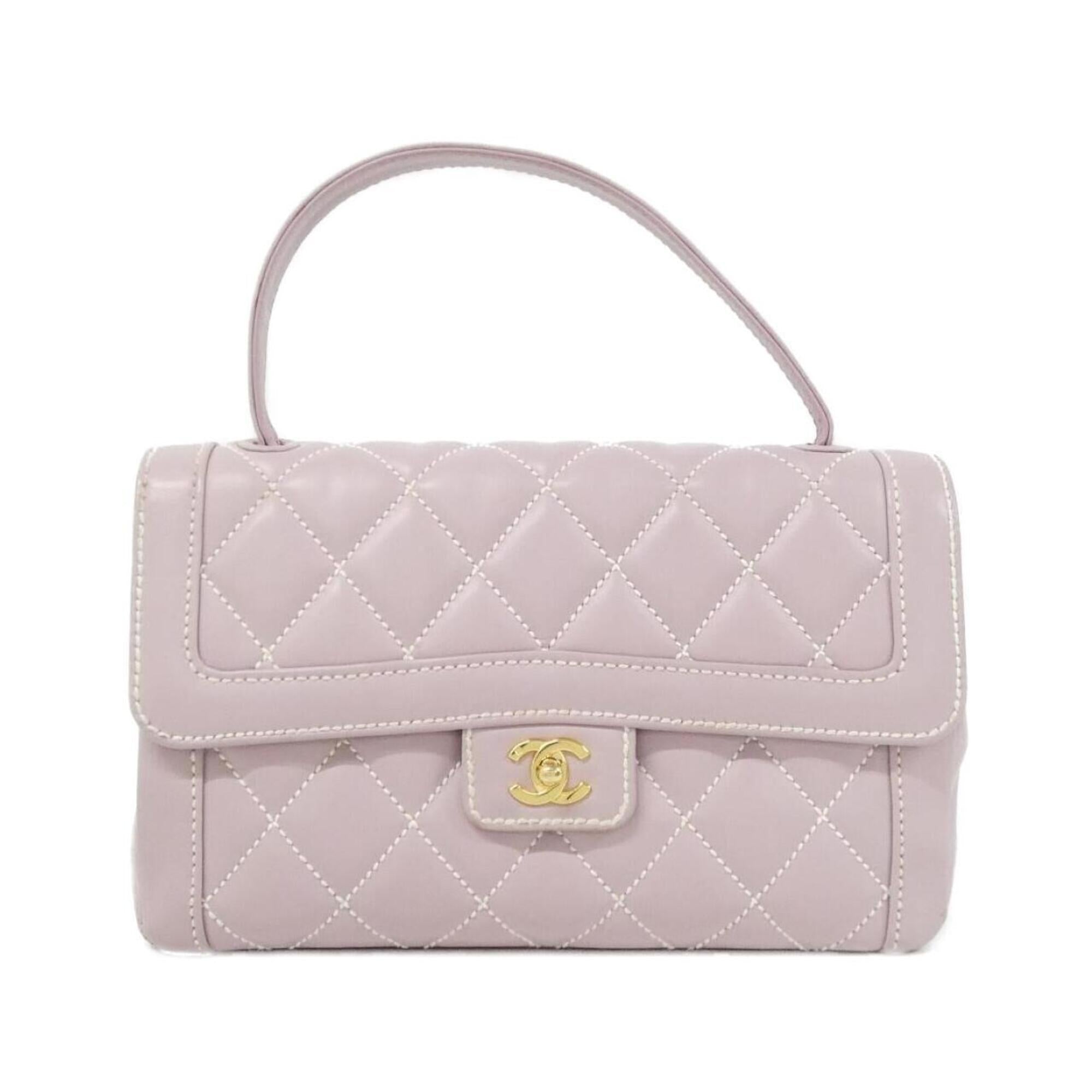 Chanel Light Purple Leather Handbag