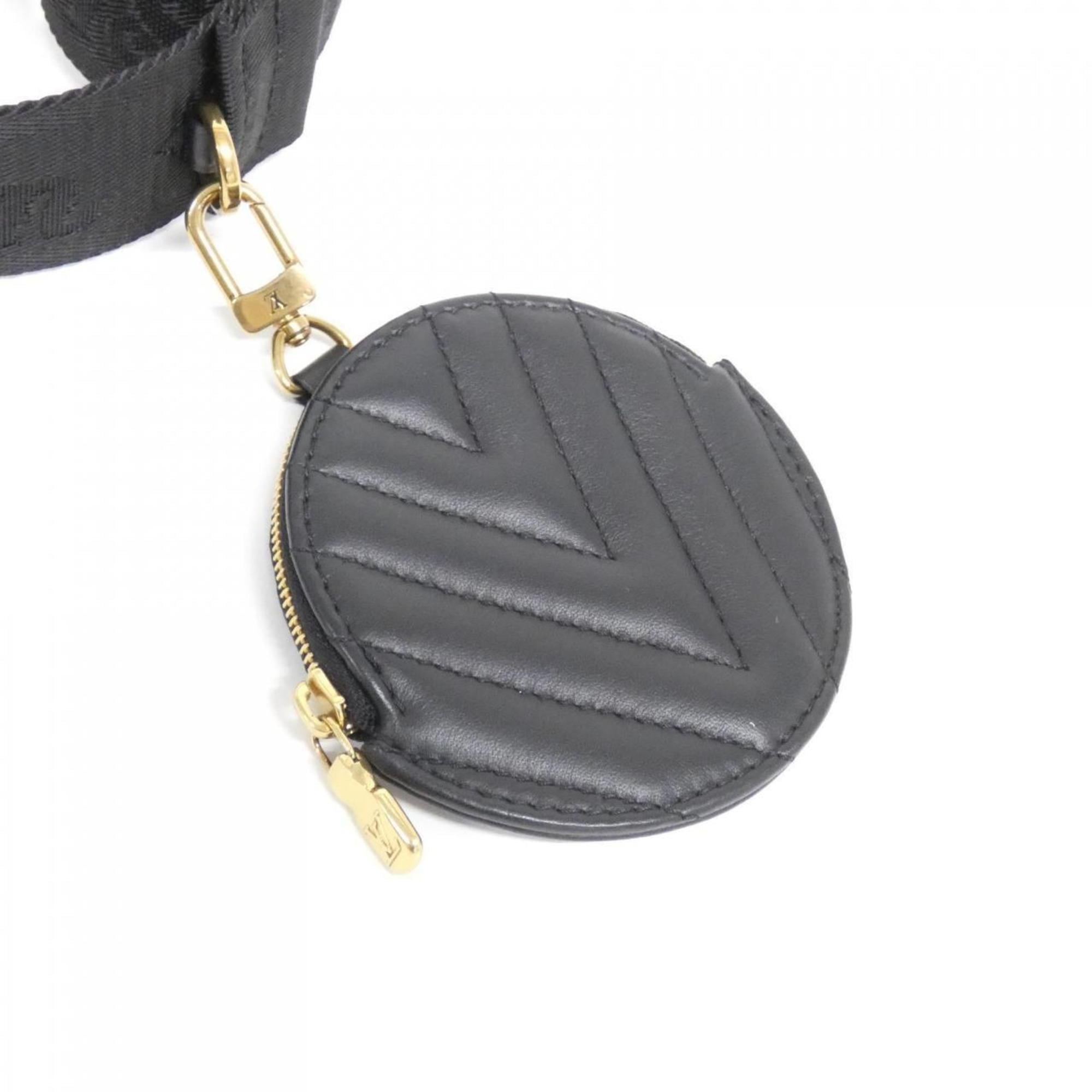 Louis Vuitton Black Leather Pochette Pouch Shoulder Bag