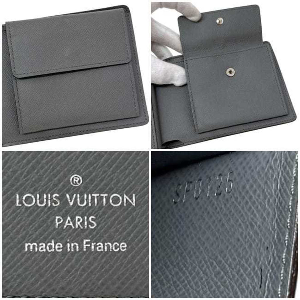 Louis Vuitton Glacier Gray Taiga Leather Wallet