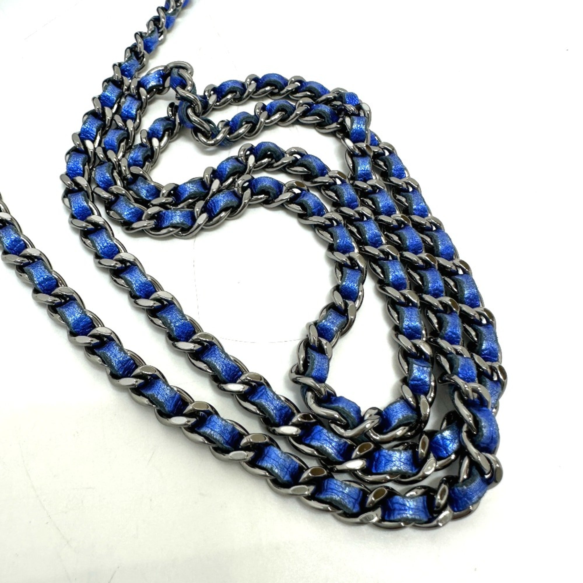 Chanel Blue Leather Shoulder Bag