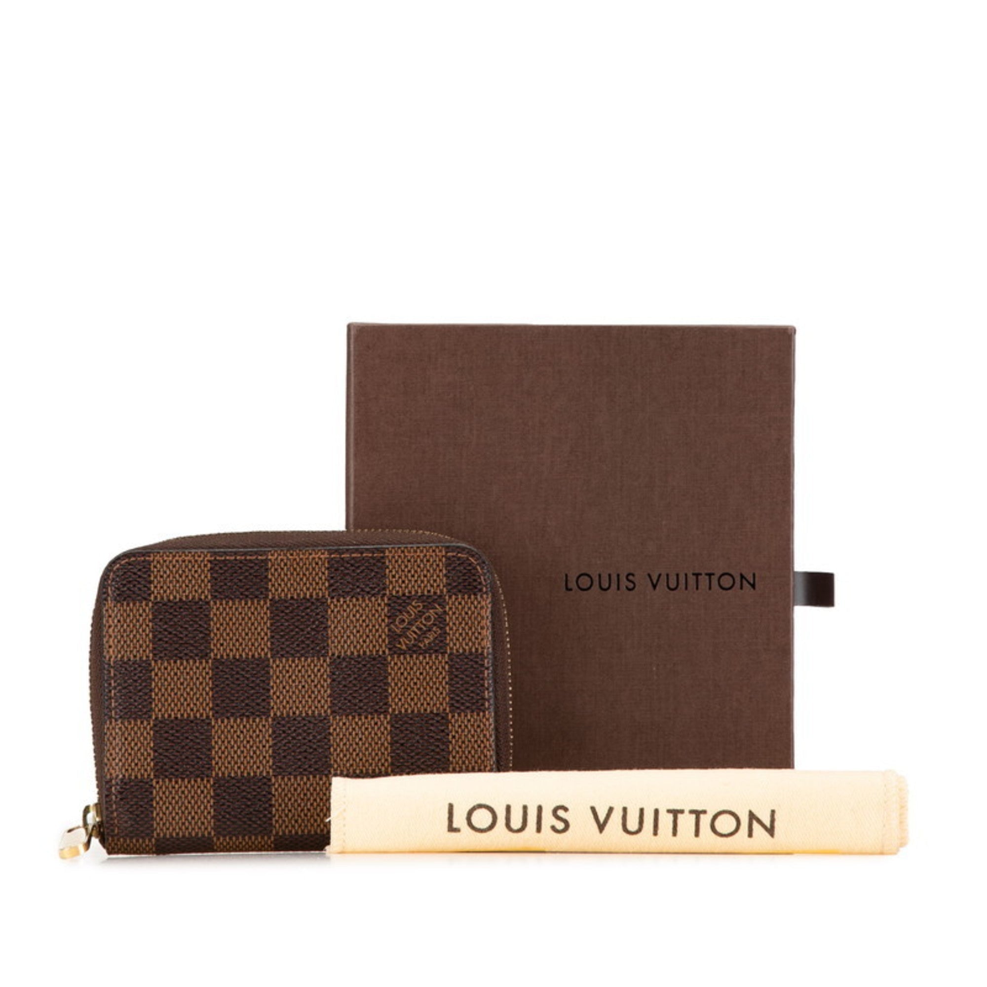 Louis Vuitton Brown Pvc Leather Coin Purse/Coin Case