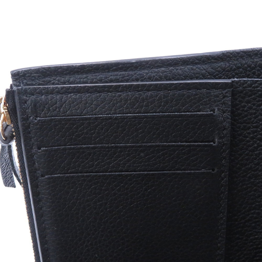 Louis Vuitton Beige Bicolor Black Monogram Monogram Empreinte Wallet (Tri-Fold)