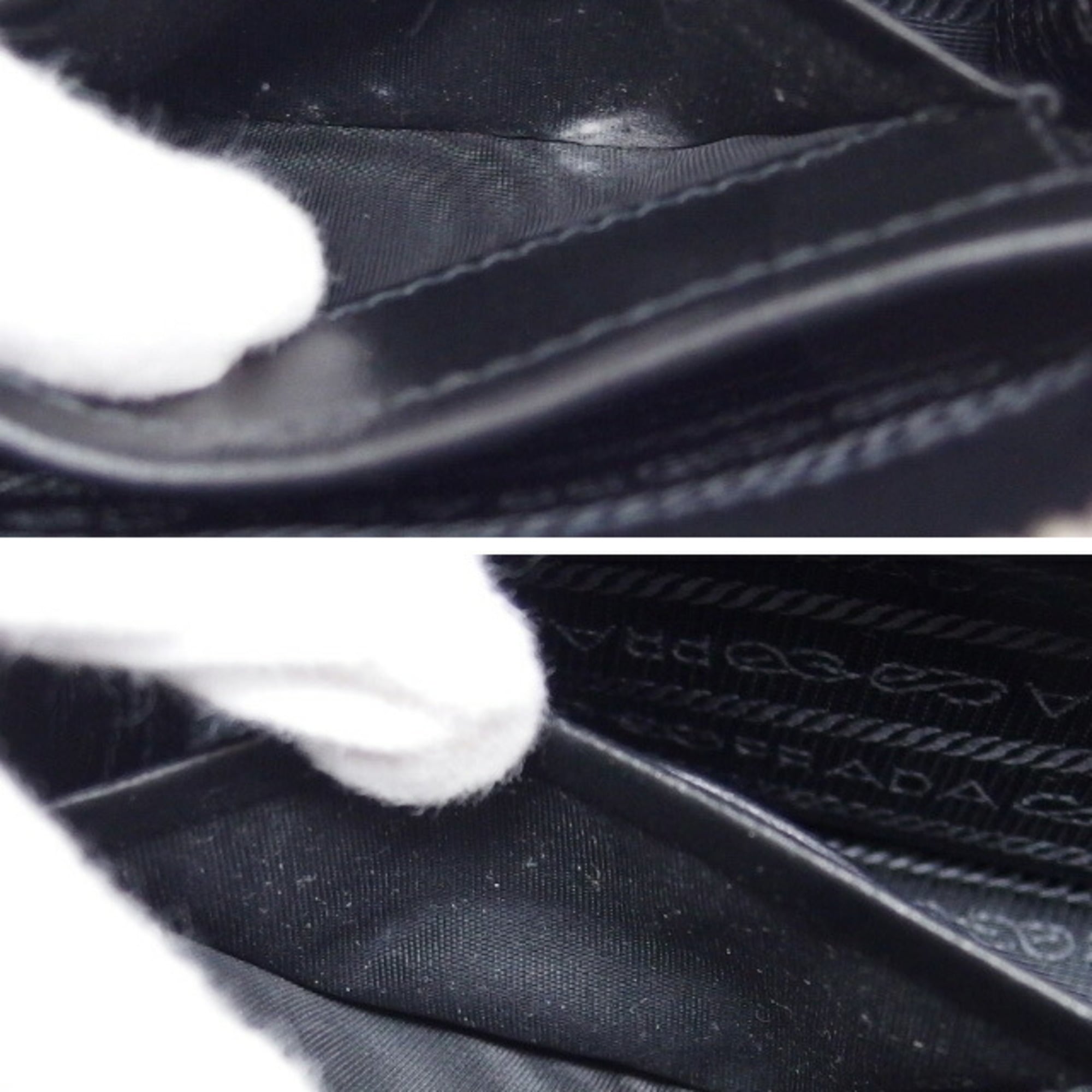 Prada Nero Leather Clutch Bag