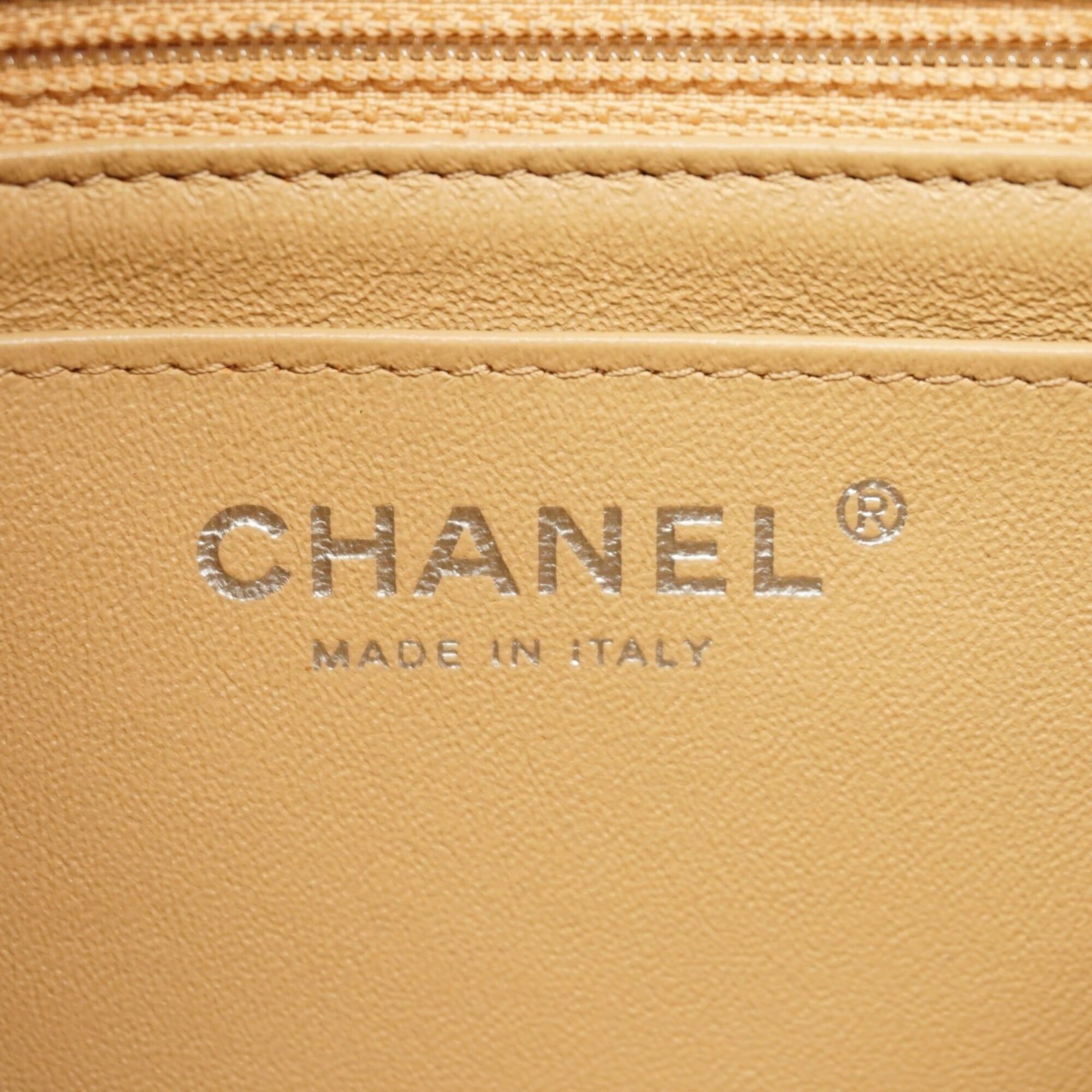 Chanel Beige Leather Shoulder Bag