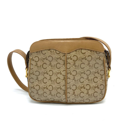 Celine Macadam Beige Pvc Leather Shoulder Bag