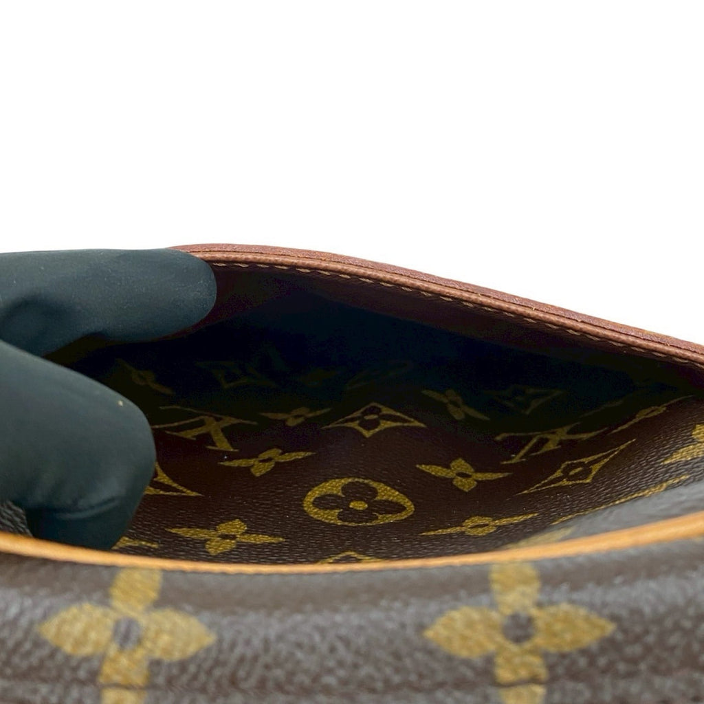 Louis Vuitton Brown Pvc Leather Pochette Shoulder Bag
