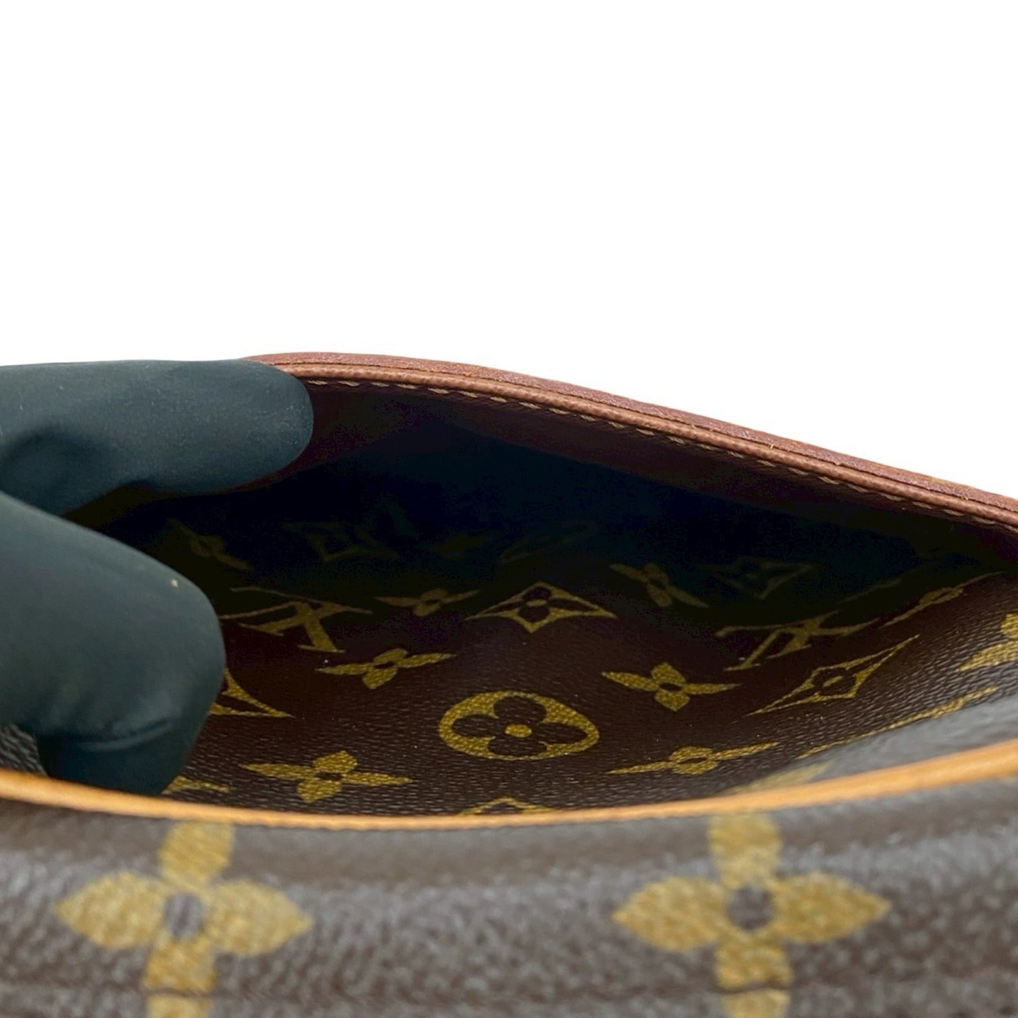 Louis Vuitton Brown Pvc Leather Pochette Shoulder Bag