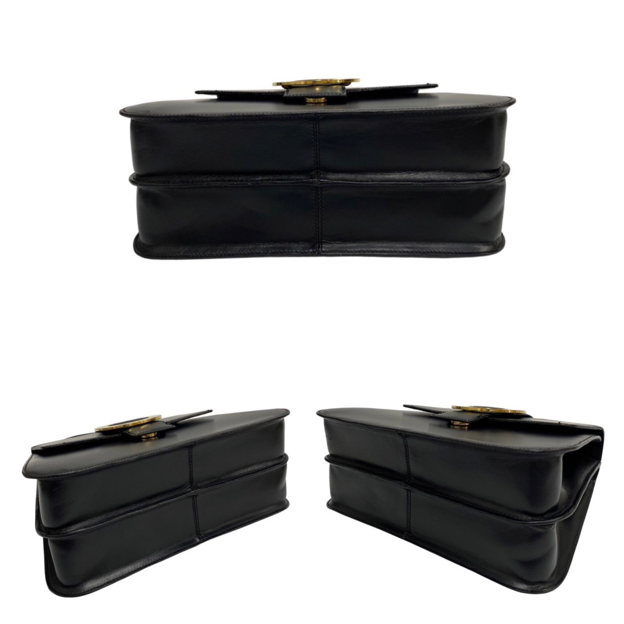 Celine Black Leather Handbag Shoulder Bag