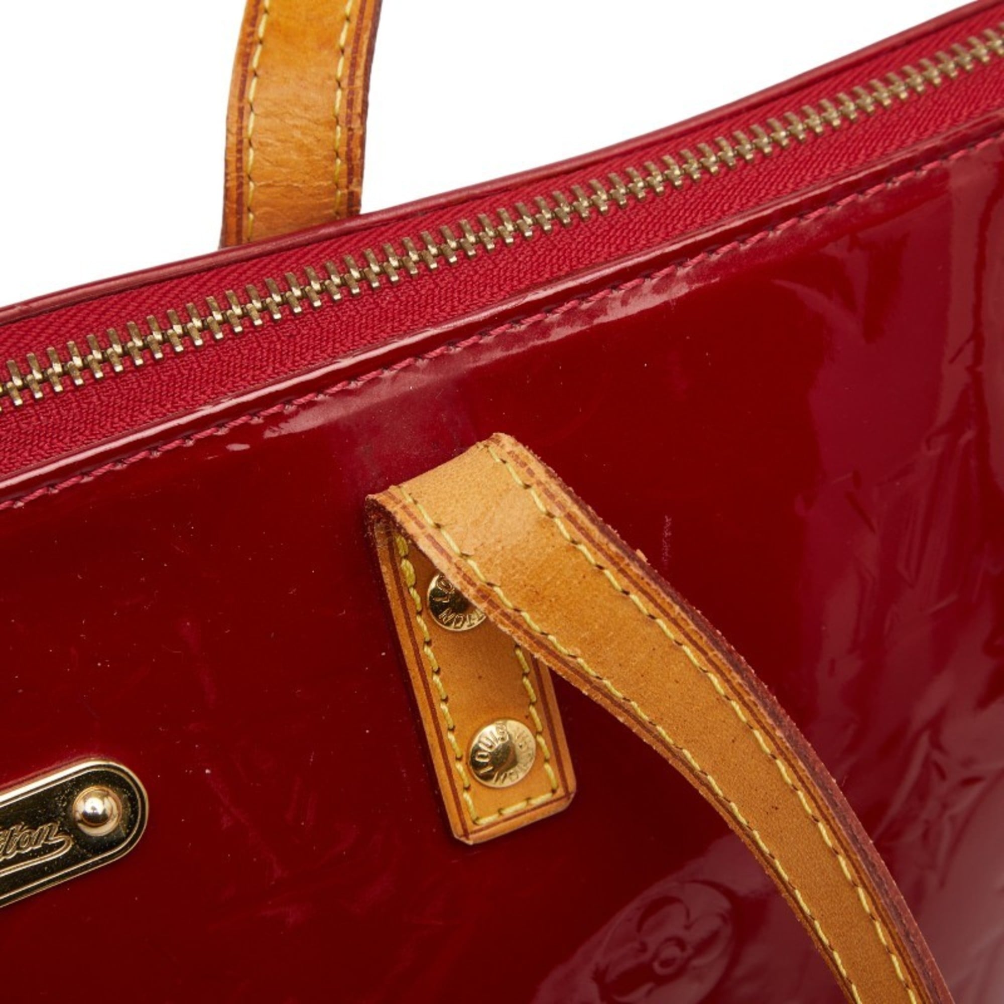Louis Vuitton Pomme D'amour Red Color Patent Leather Handbag Tote Bag
