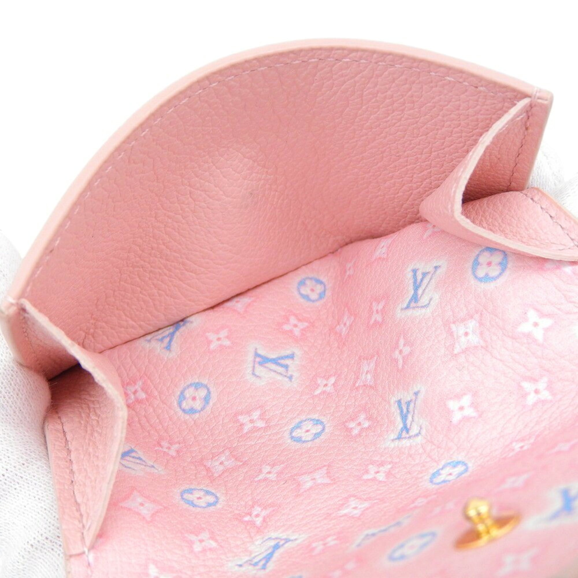 Louis Vuitton Pink Leather Wallet (Tri-Fold)