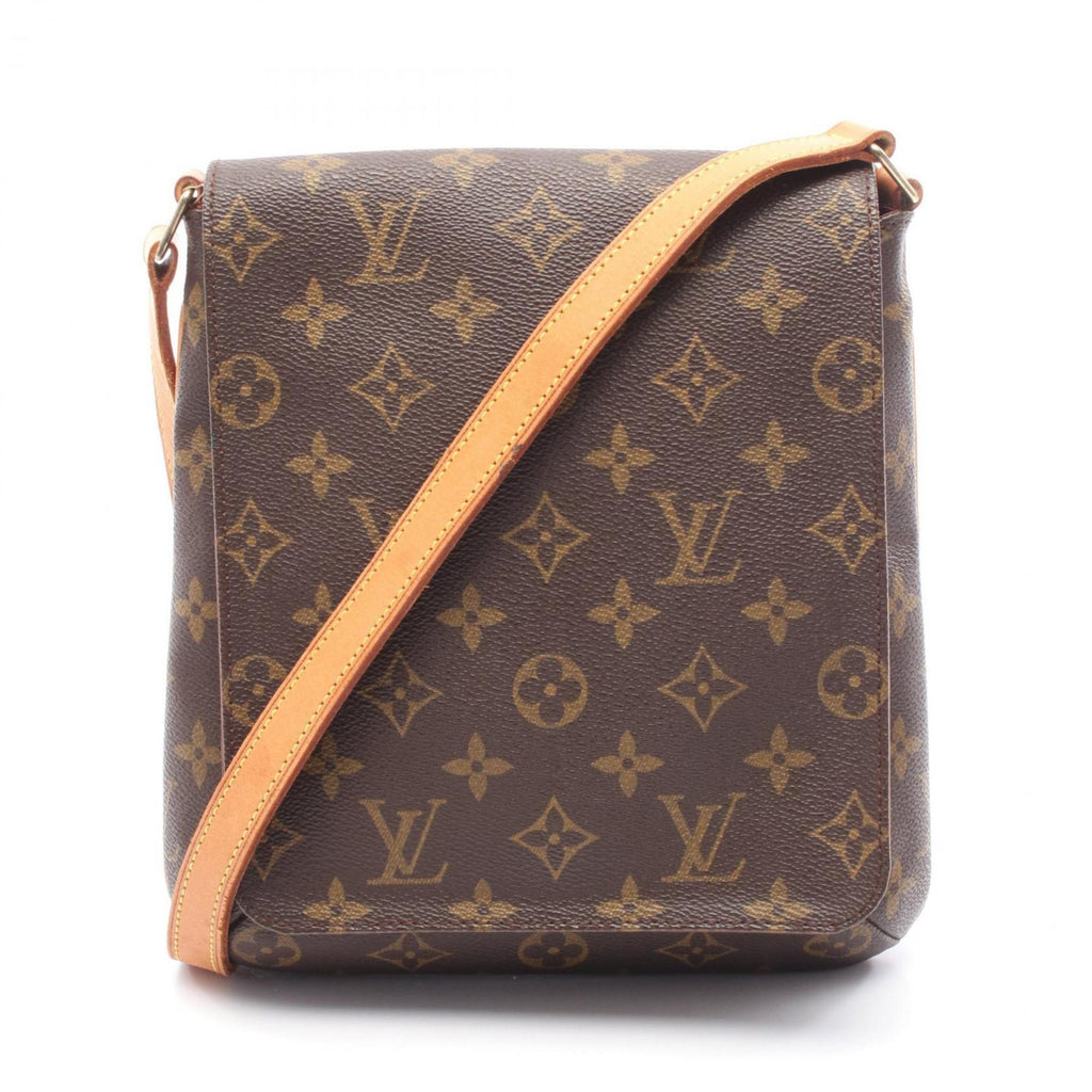 Louis Vuitton Brown Coated Canvas Leather Shoulder Bag