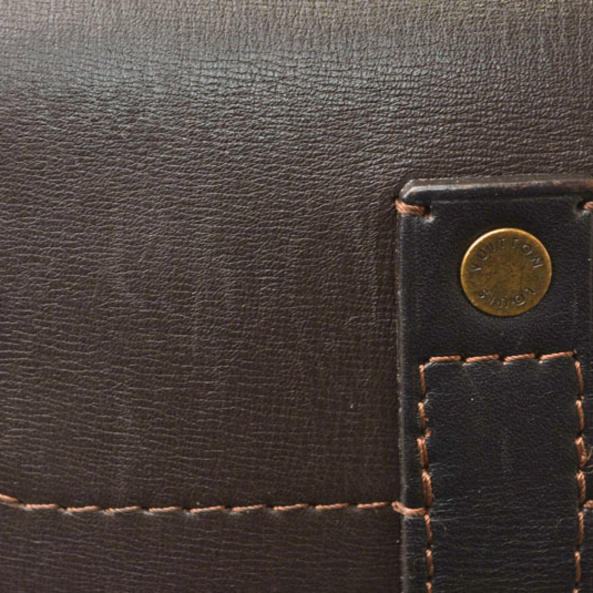 Louis Vuitton Coffee Leather Shoulder Bag