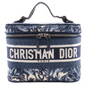 Christian Dior Navy White Canvas Handbag Weekend Bag (Pre-Owned)