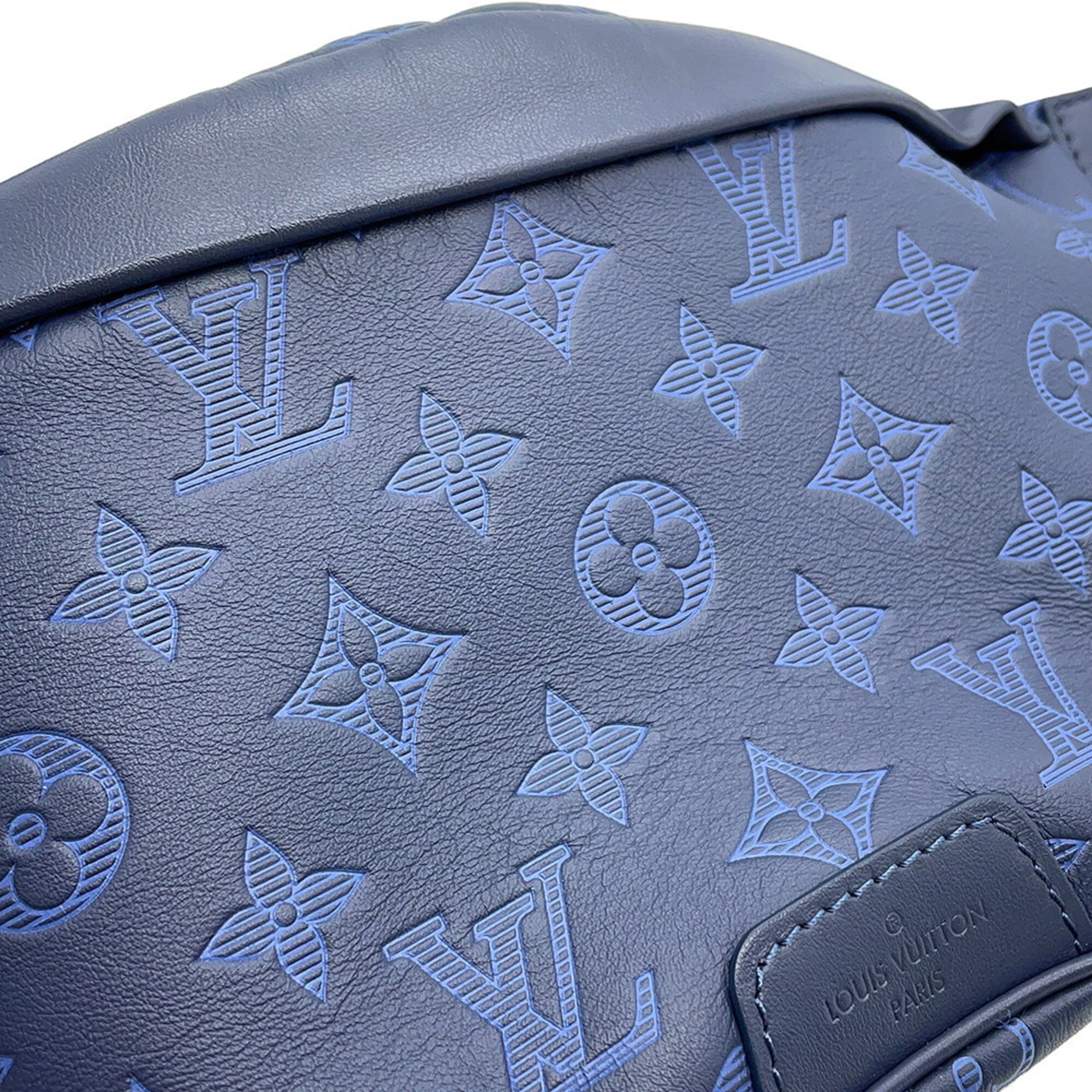 Louis Vuitton Navy Noir Monogram Shadow Fanny Pack Sling Bag