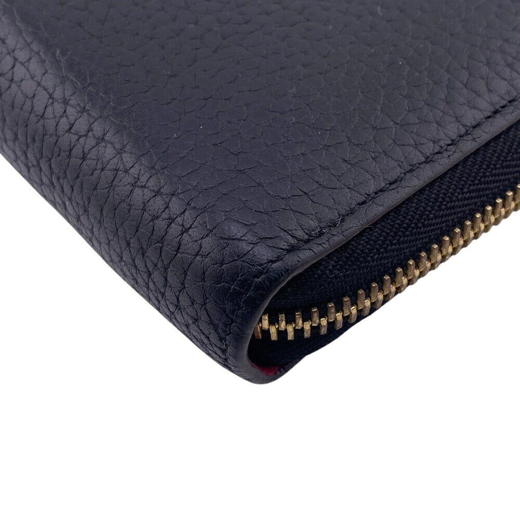 Louis Vuitton Black Leather Long Wallet