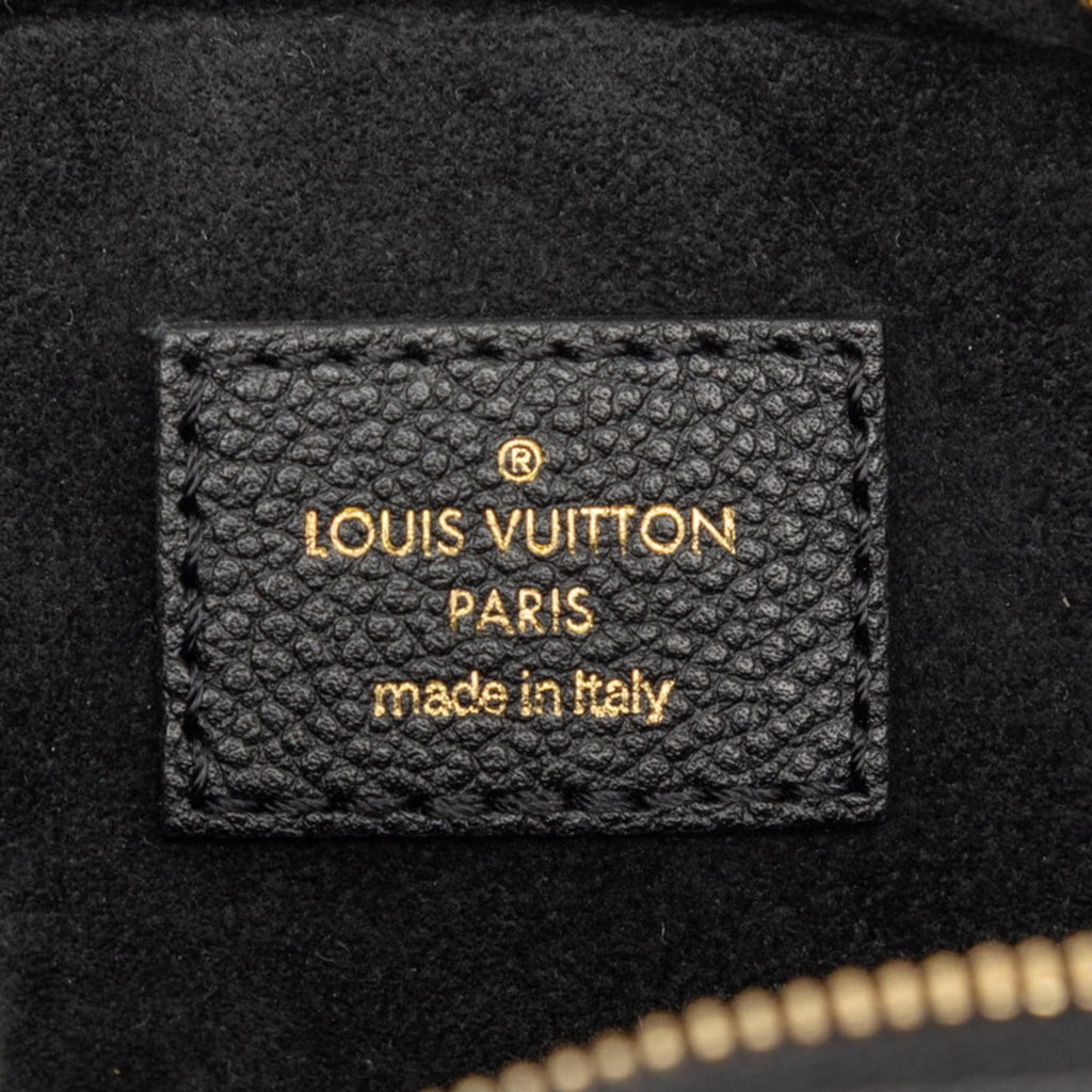 Louis Vuitton Black Noir Leather Handbag Shoulder Bag