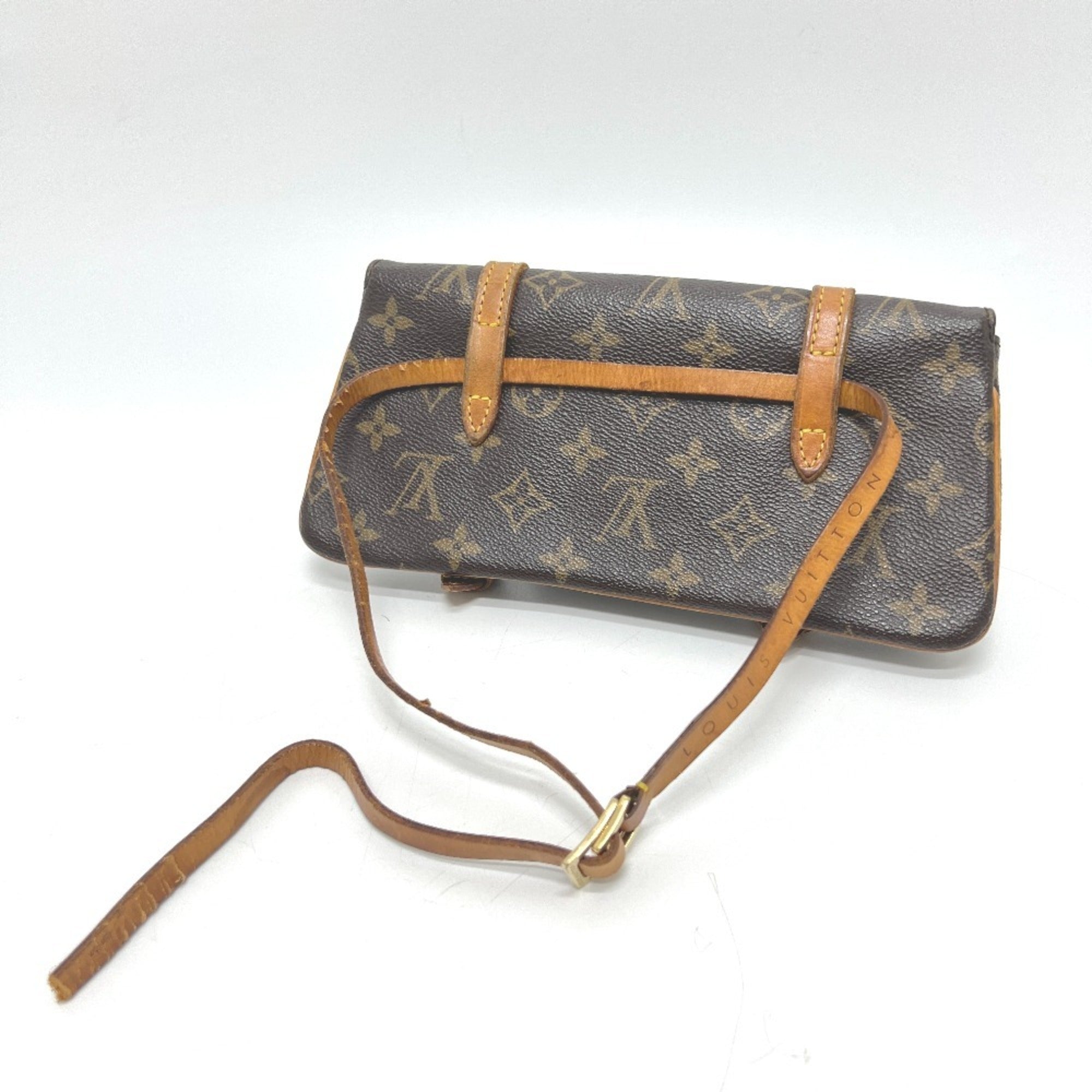 Louis Vuitton Brown Monogram Monogram Pochette Pouch Sling Bag