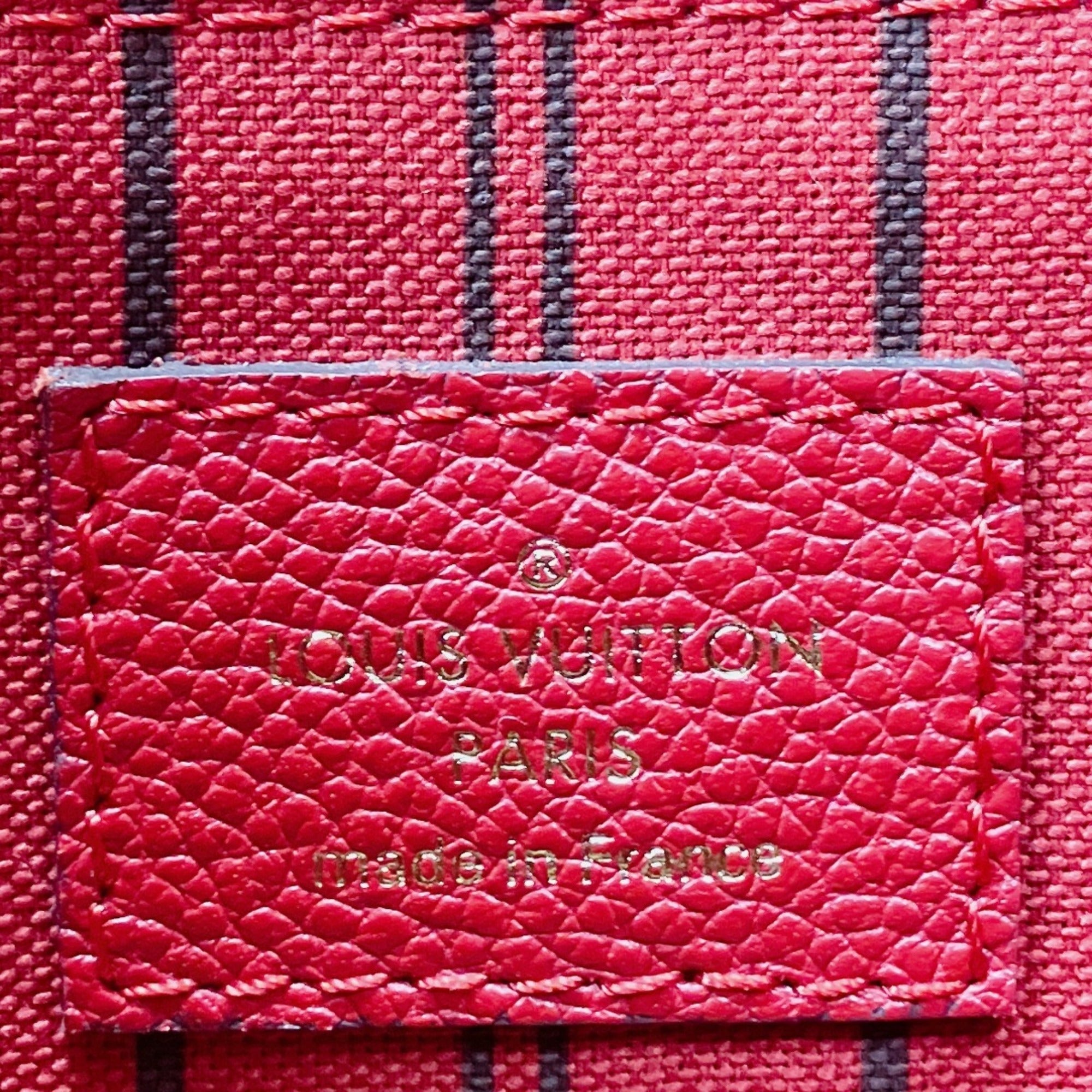 Louis Vuitton Red Color Monogram Empreinte Handbag
