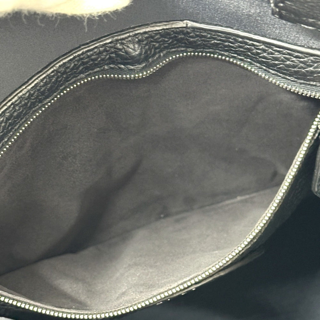 Fendi Selleria Black Leather Tote Bag