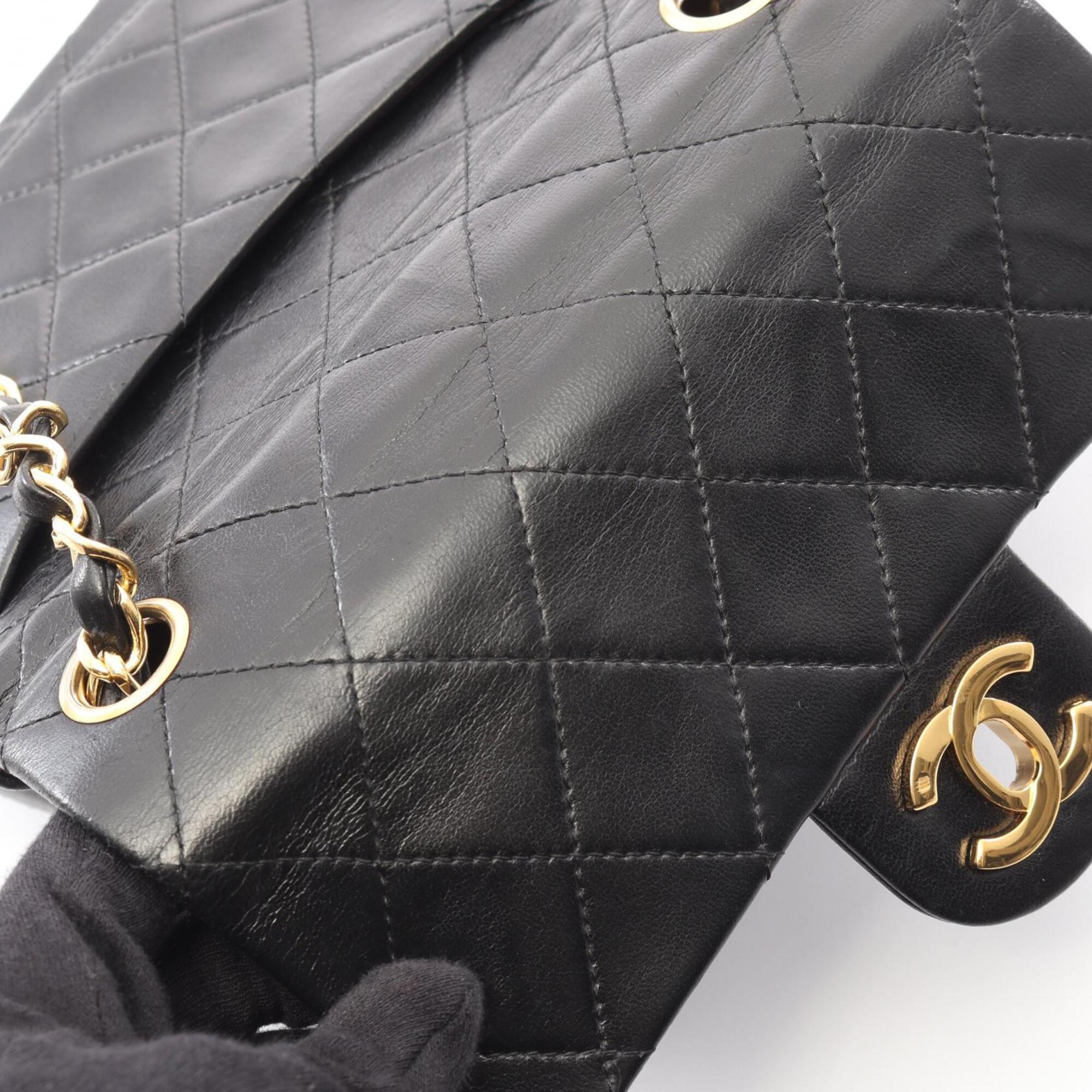Chanel Black Leather Handbag Shoulder Bag