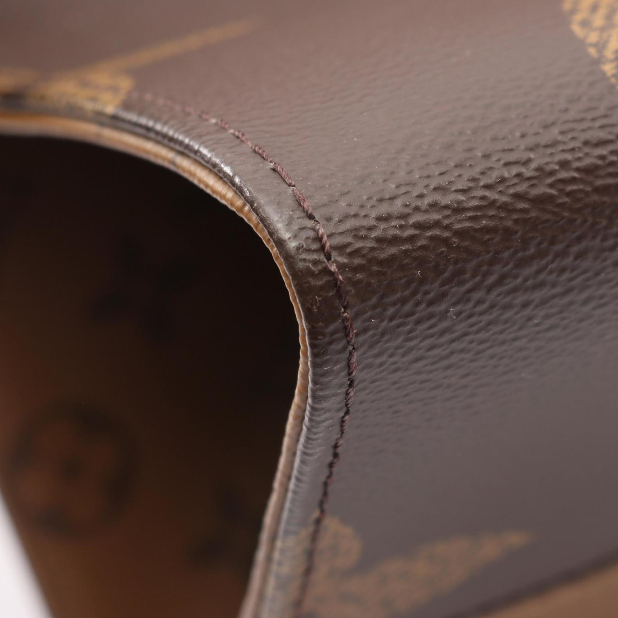 Louis Vuitton Brown Coated Canvas Leather Shoulder Bag