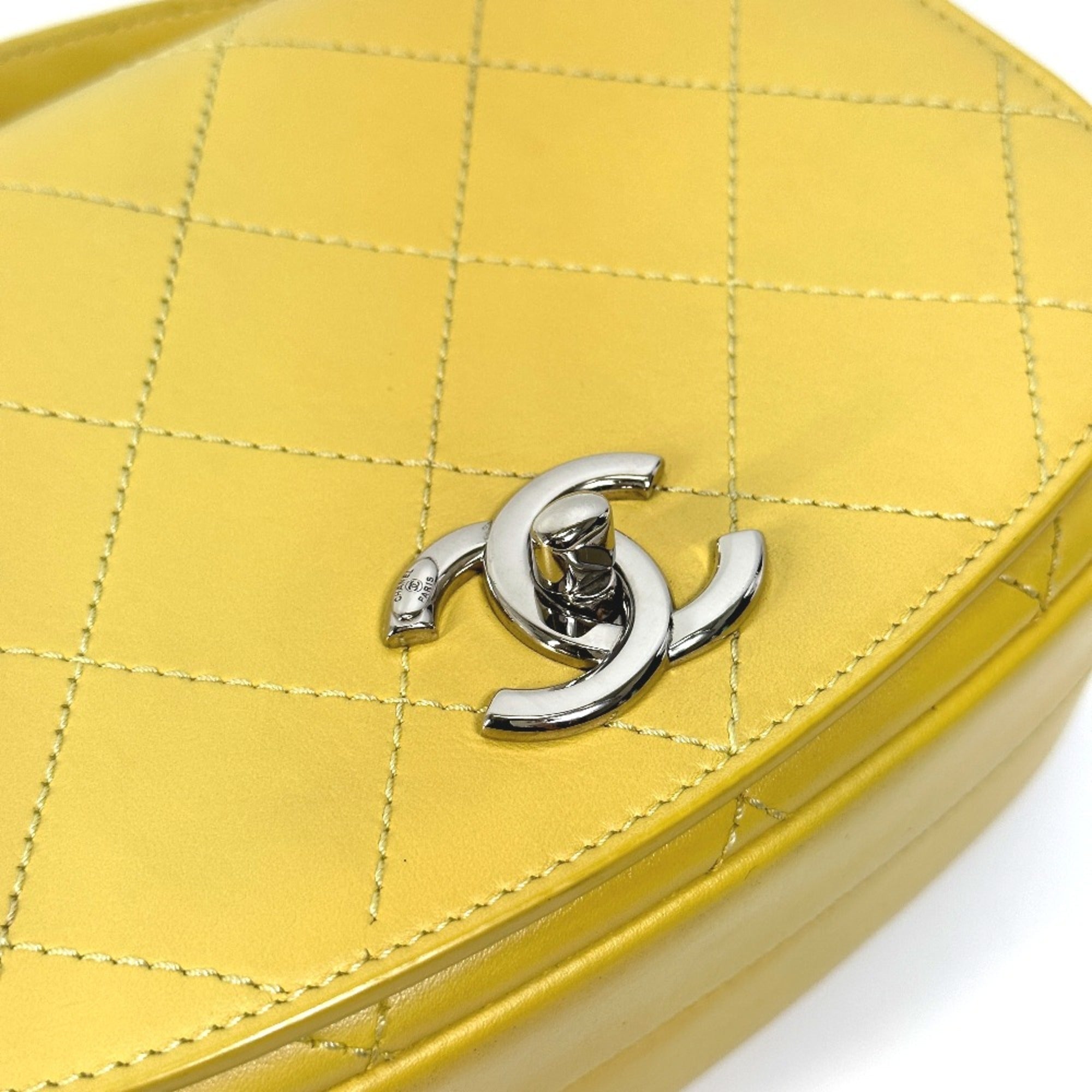 Chanel Yellow Leather Shoulder Bag