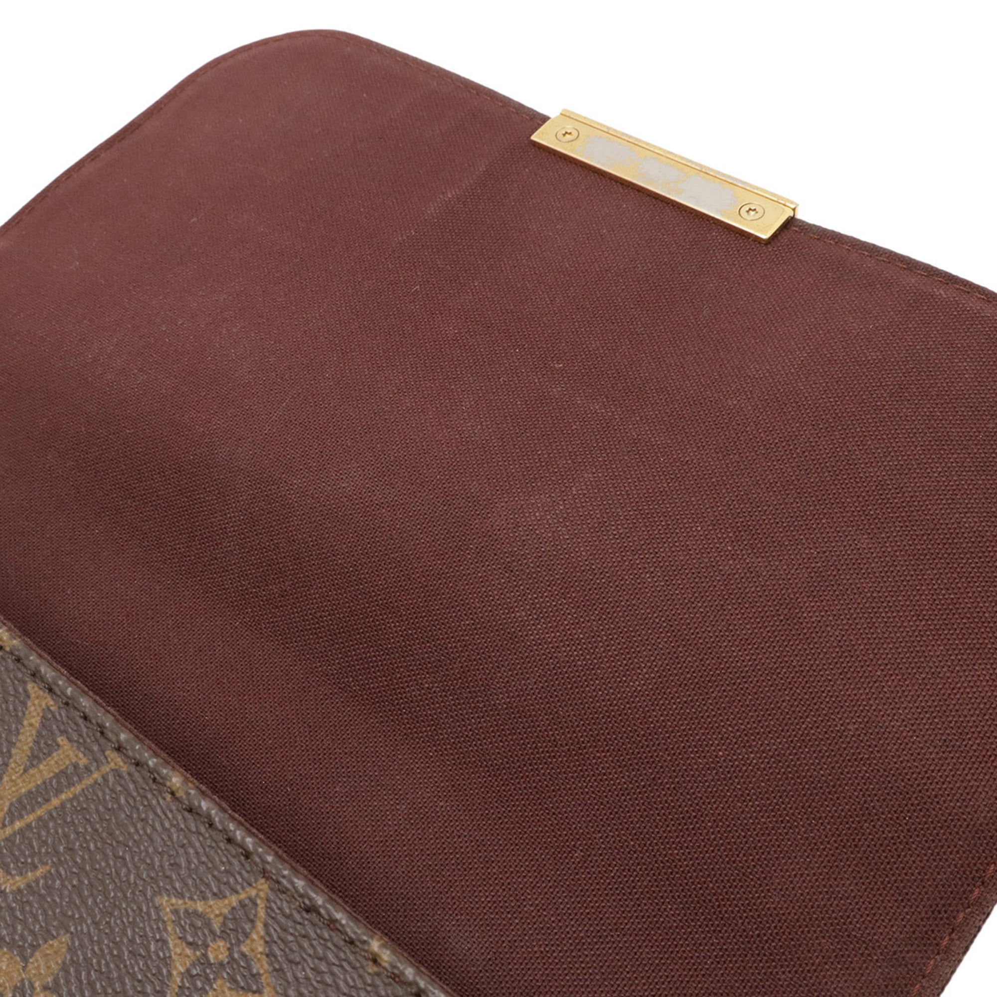 Louis Vuitton Brown Monogram Canvas Clutch Bag Shoulder Bag