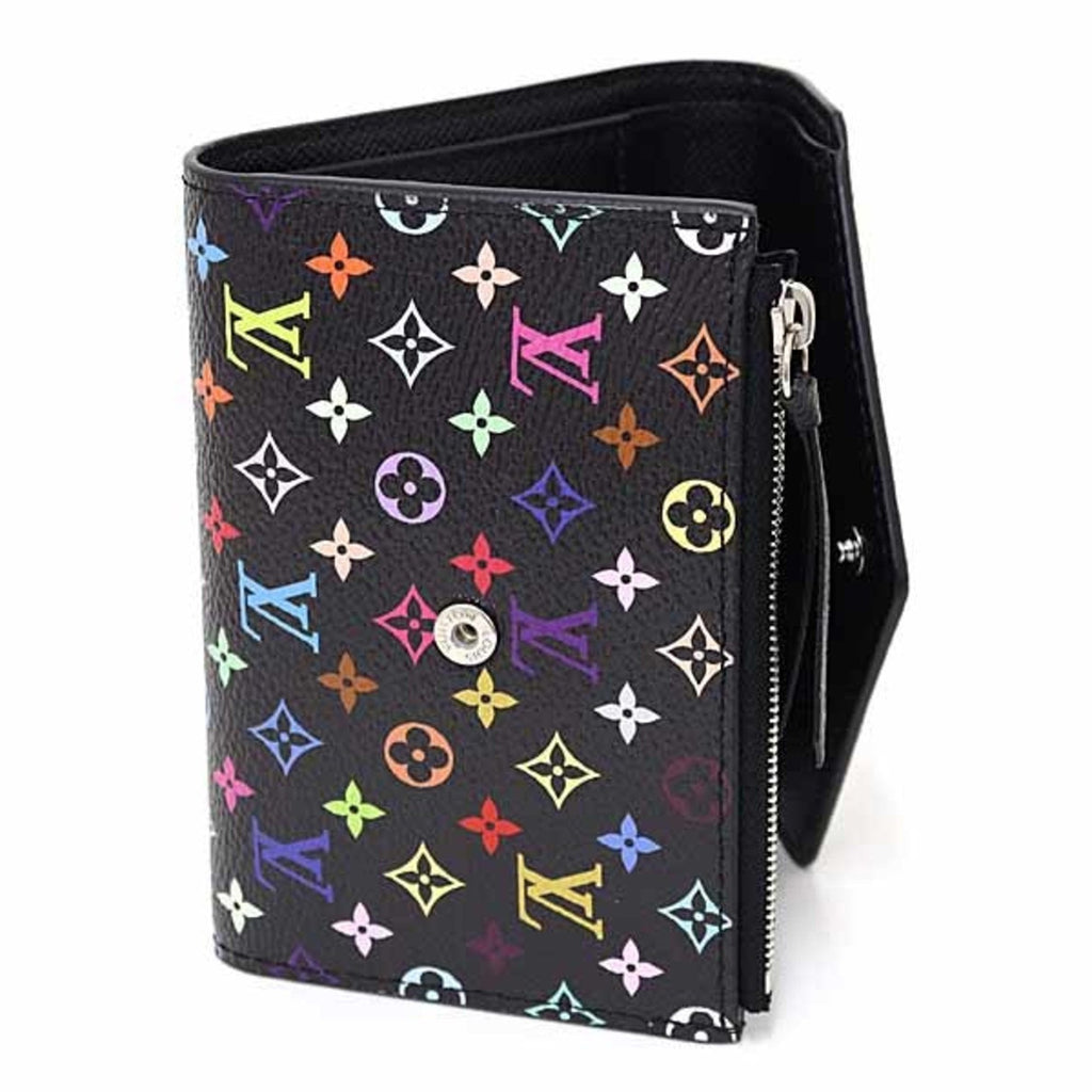 Louis Vuitton Black Multi-Color Monogram Wallet (Tri-Fold)