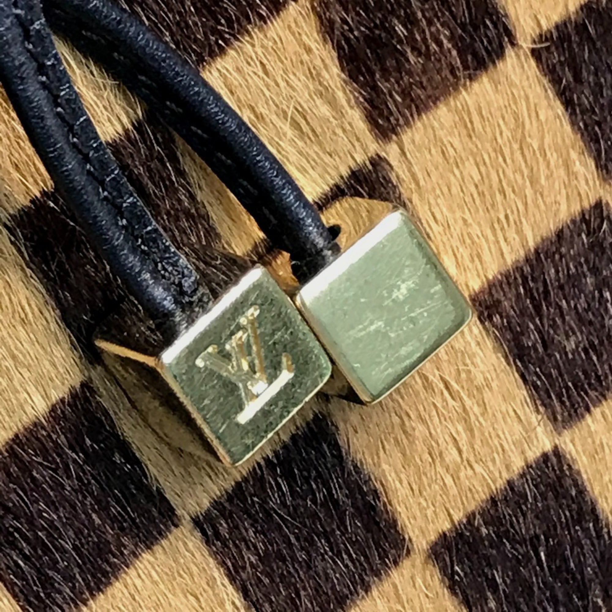 Louis Vuitton Brown Leather Pochette Shoulder Bag