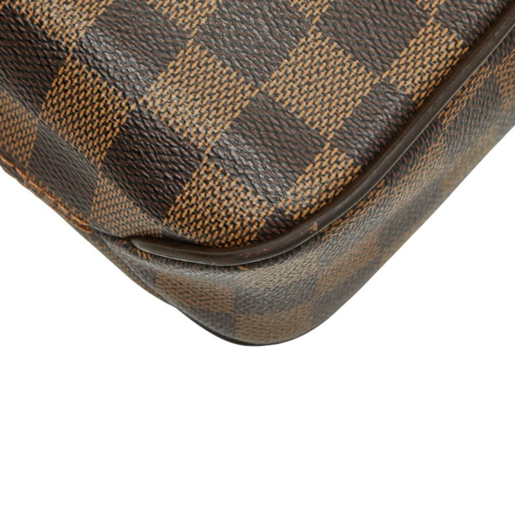 Louis Vuitton Brown Damier Canvas Pvc Leather Clutch Bag Pochette