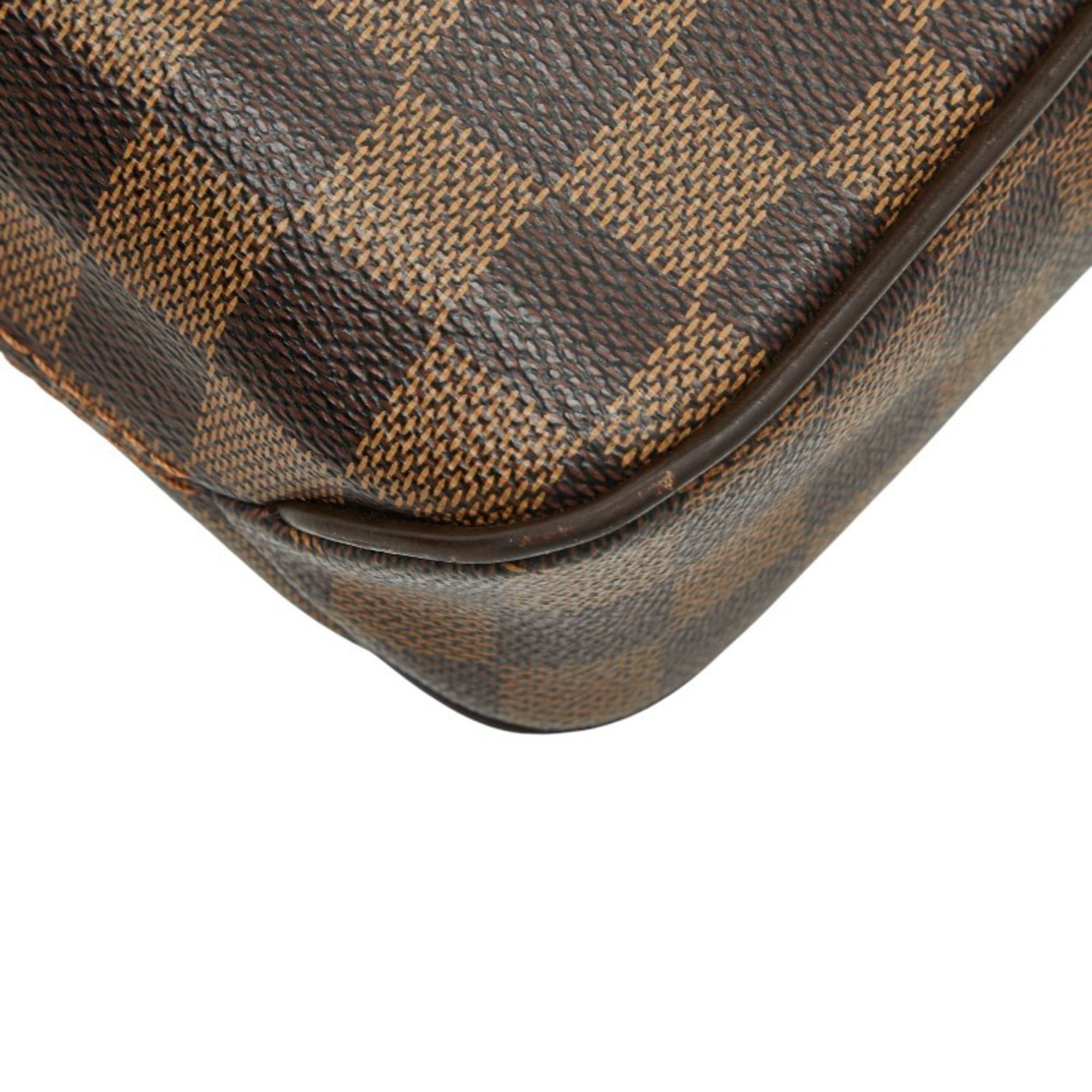 Louis Vuitton Brown Damier Canvas Pvc Leather Clutch Bag Pochette