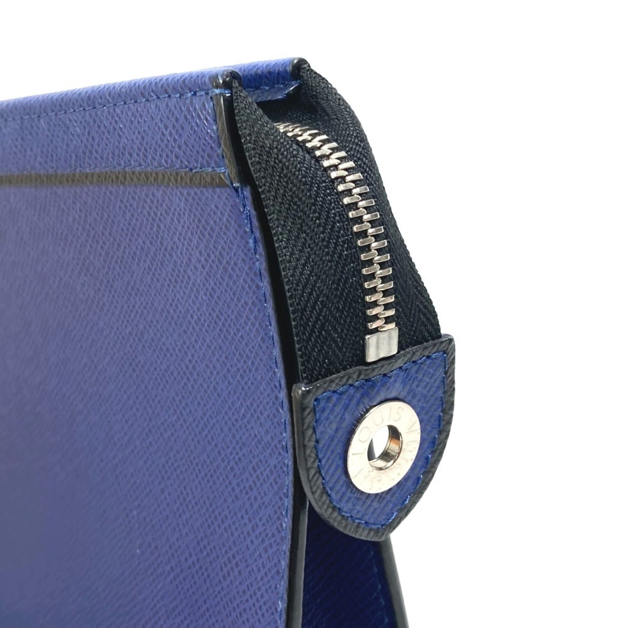 Louis Vuitton Taiga Blue Taiga Leather Pouch