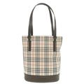 Burberry Beige Brown Cotton Handbag Tote Bag