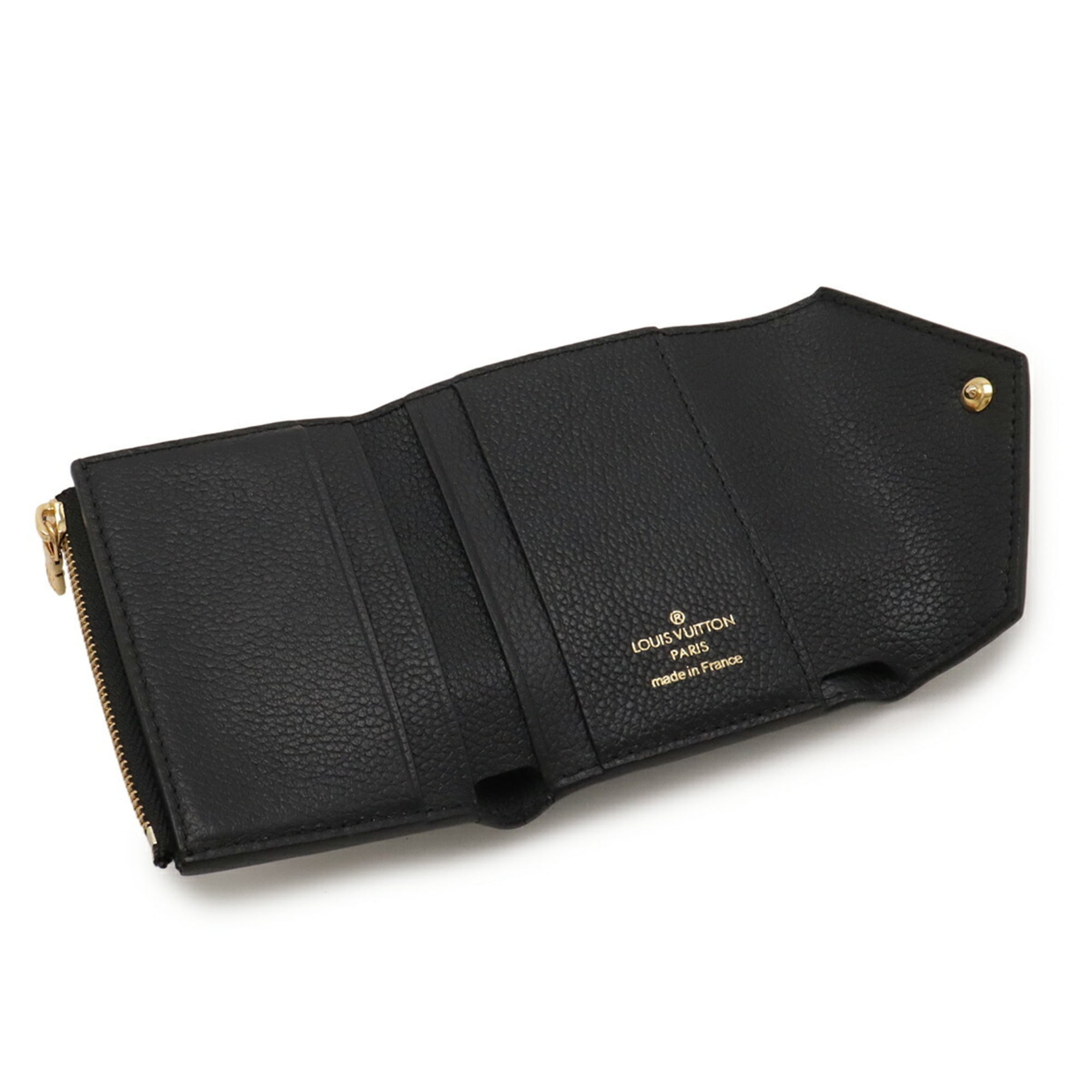 Louis Vuitton Black Noir Monogram Empreinte Leather Wallet (Tri-Fold)