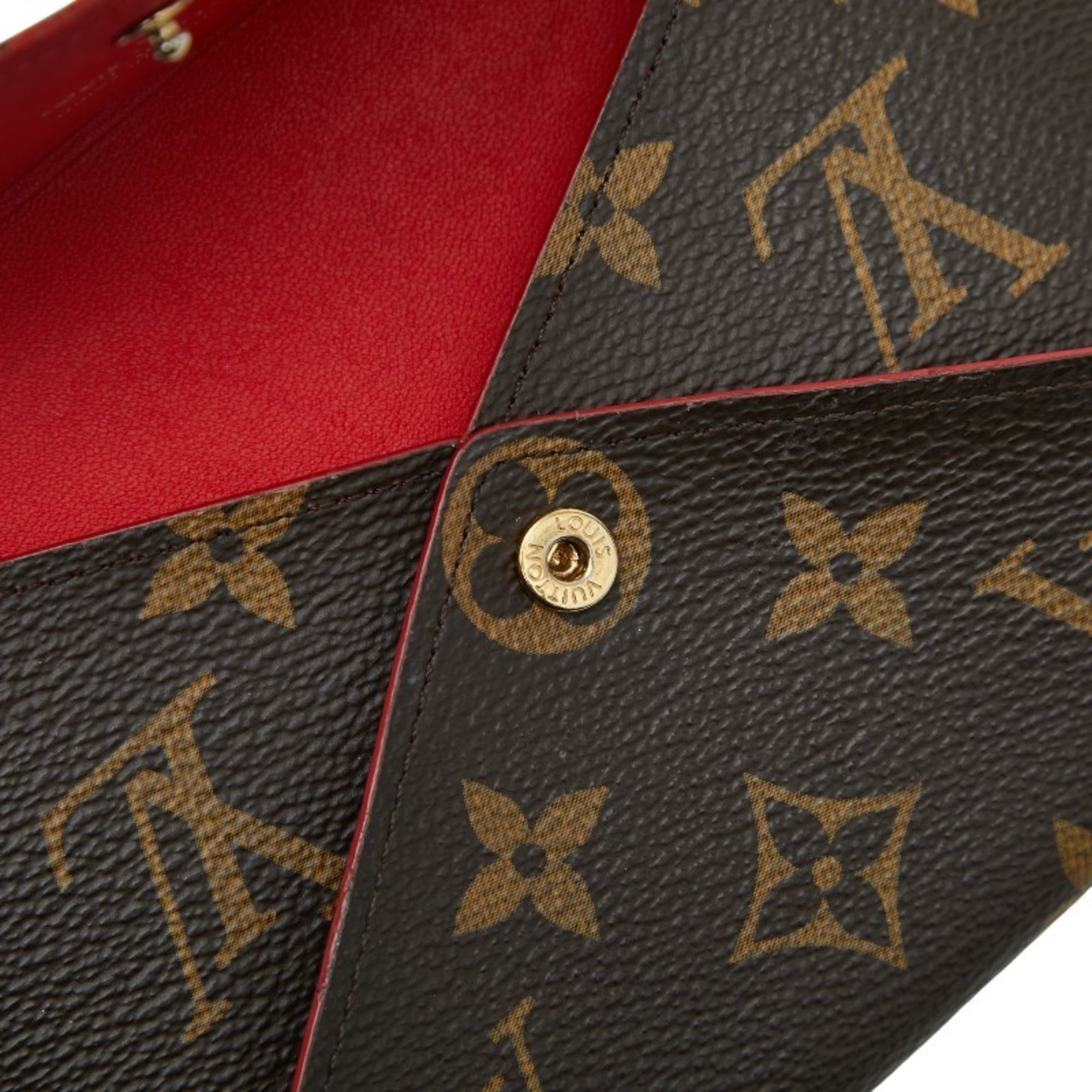 Louis Vuitton Monogram Brown Red Color Pvc Leather Pochette