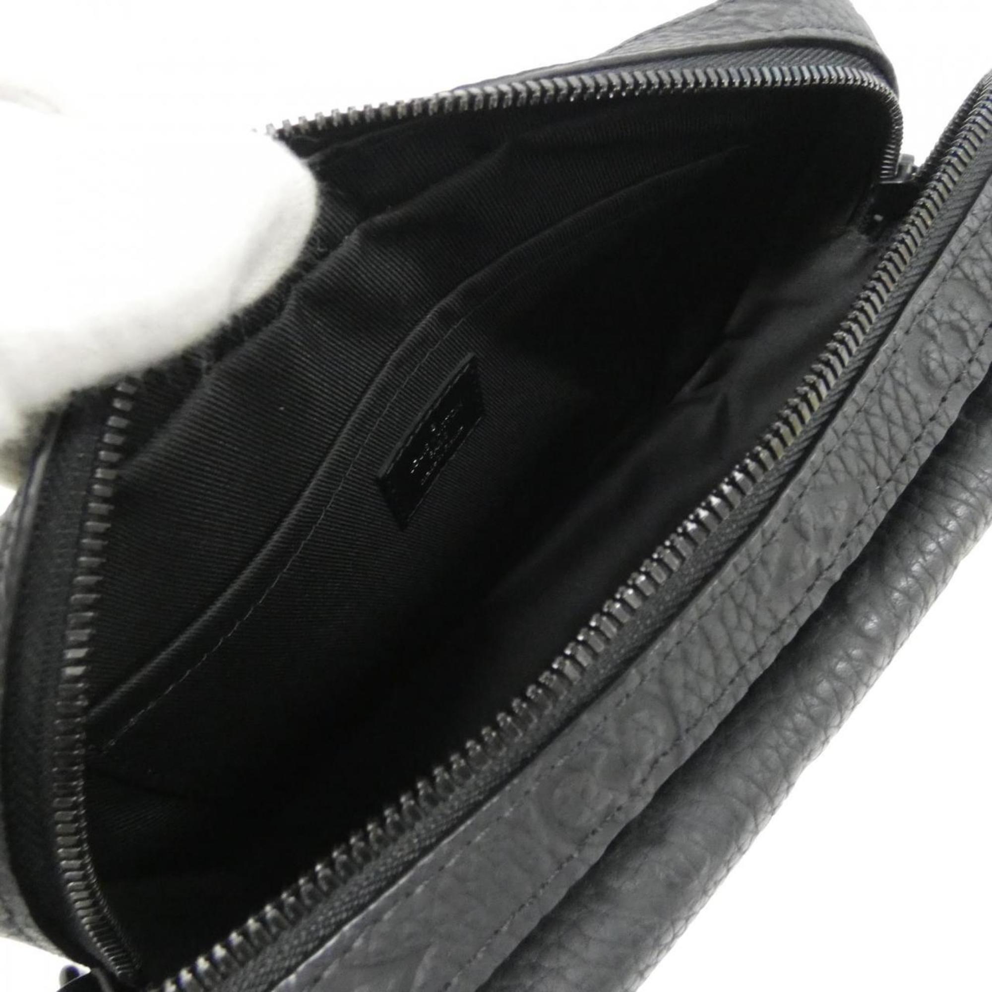 Louis Vuitton Black Leather Shoulder Bag