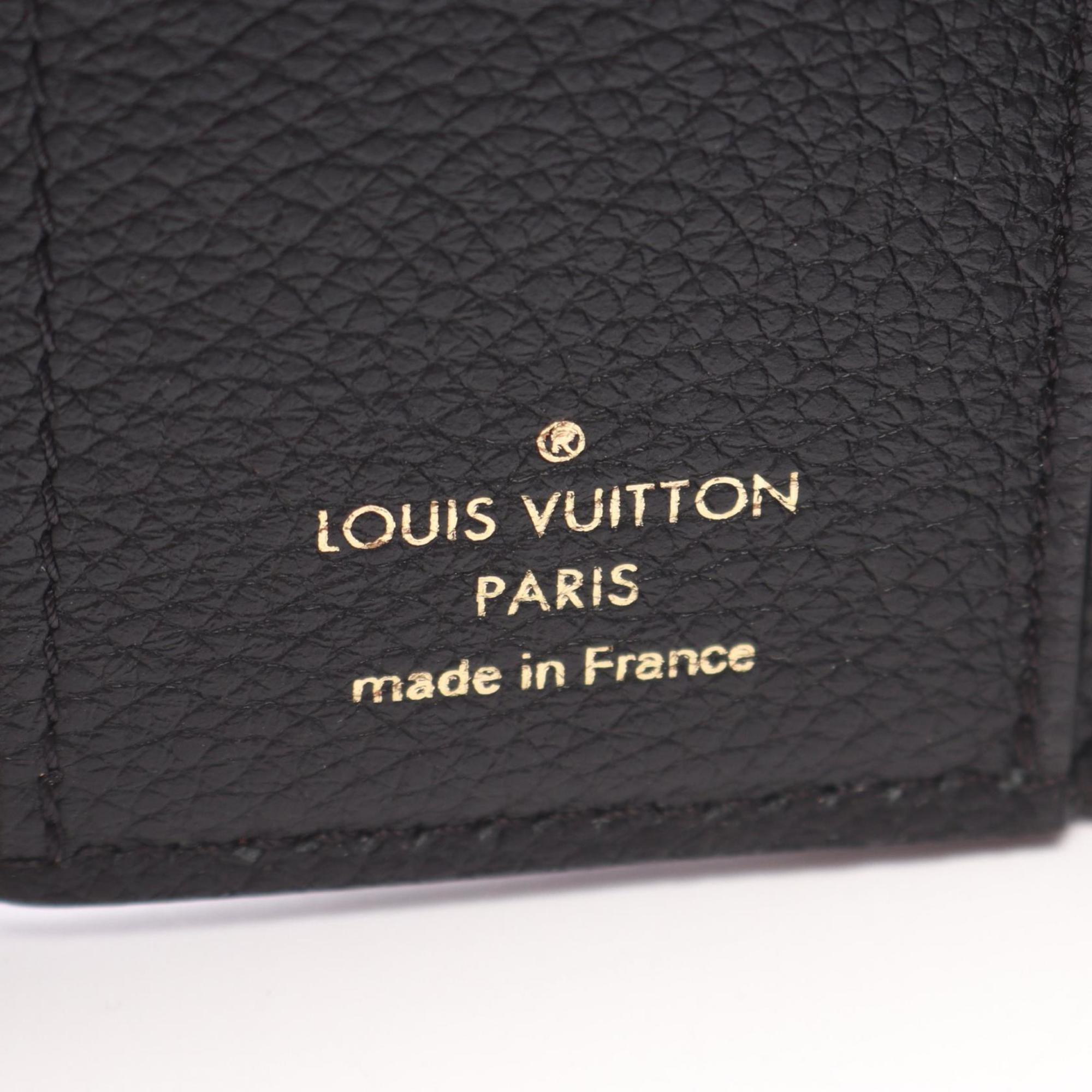 Louis Vuitton Black Brown Monogram Empreinte Leather Wallet (Tri-Fold)