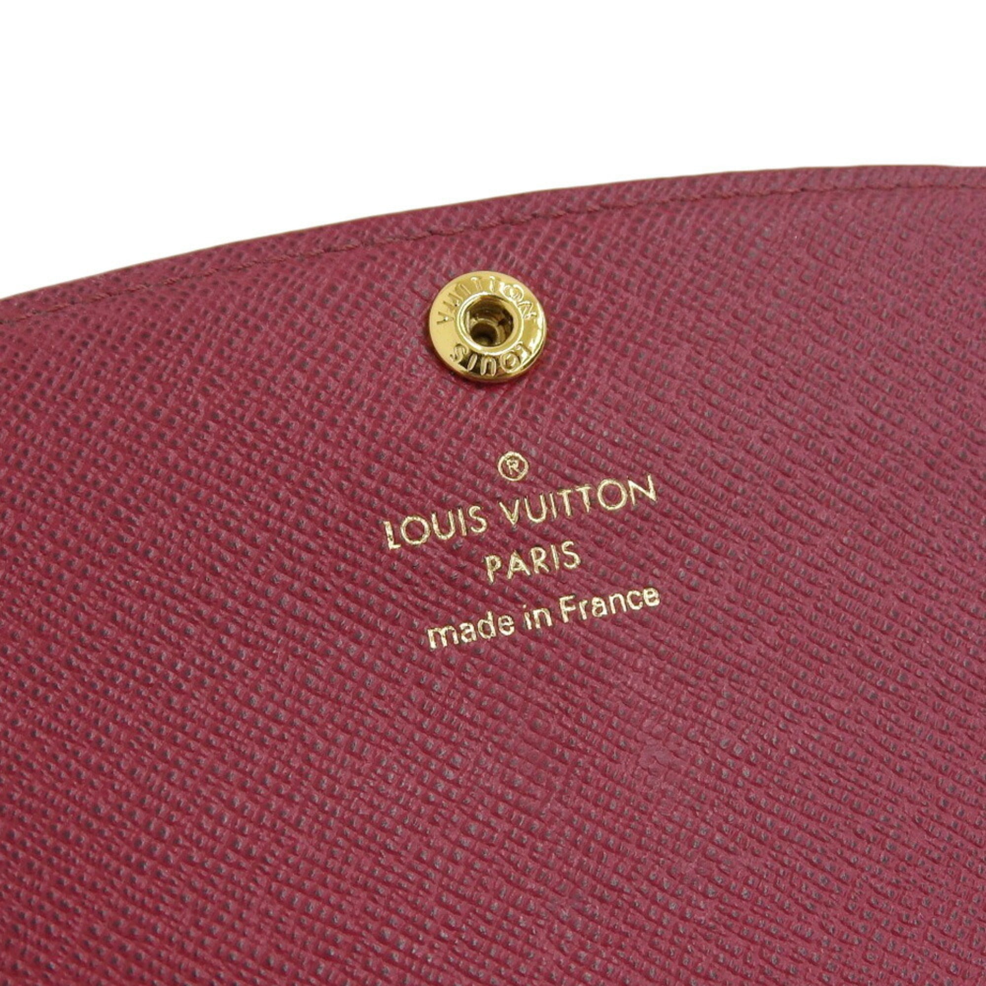 Louis Vuitton Fuchsia Monogram Purple Red Color Pvc Long Wallet