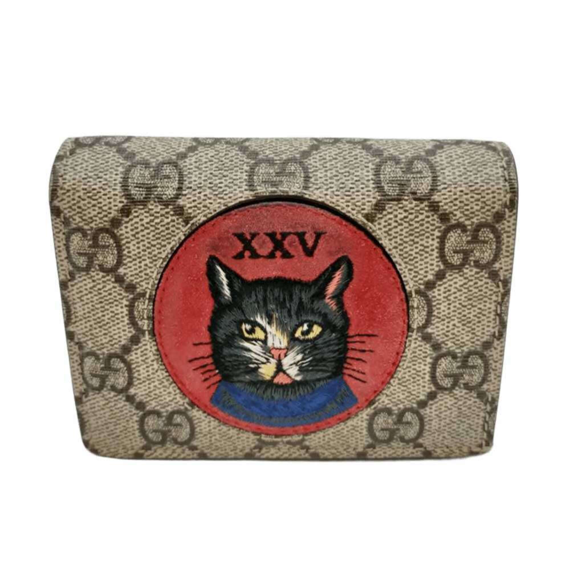 Gucci Gg Supreme Beige Gg Supreme Wallet (Bi-Fold) (Pre-Owned)