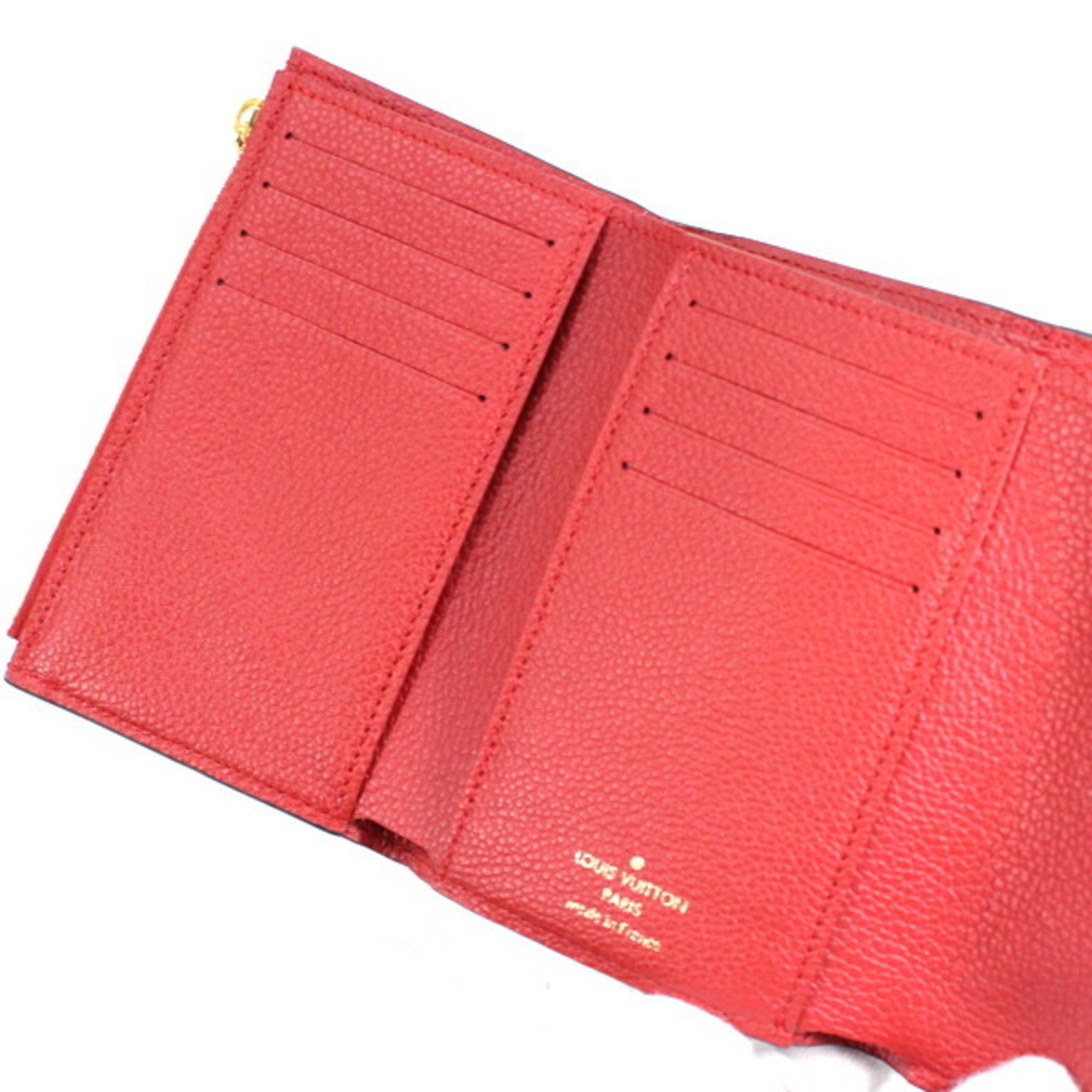 Louis Vuitton Brown Cerise Monogram Red Color Monogram Wallet (Tri-Fold)
