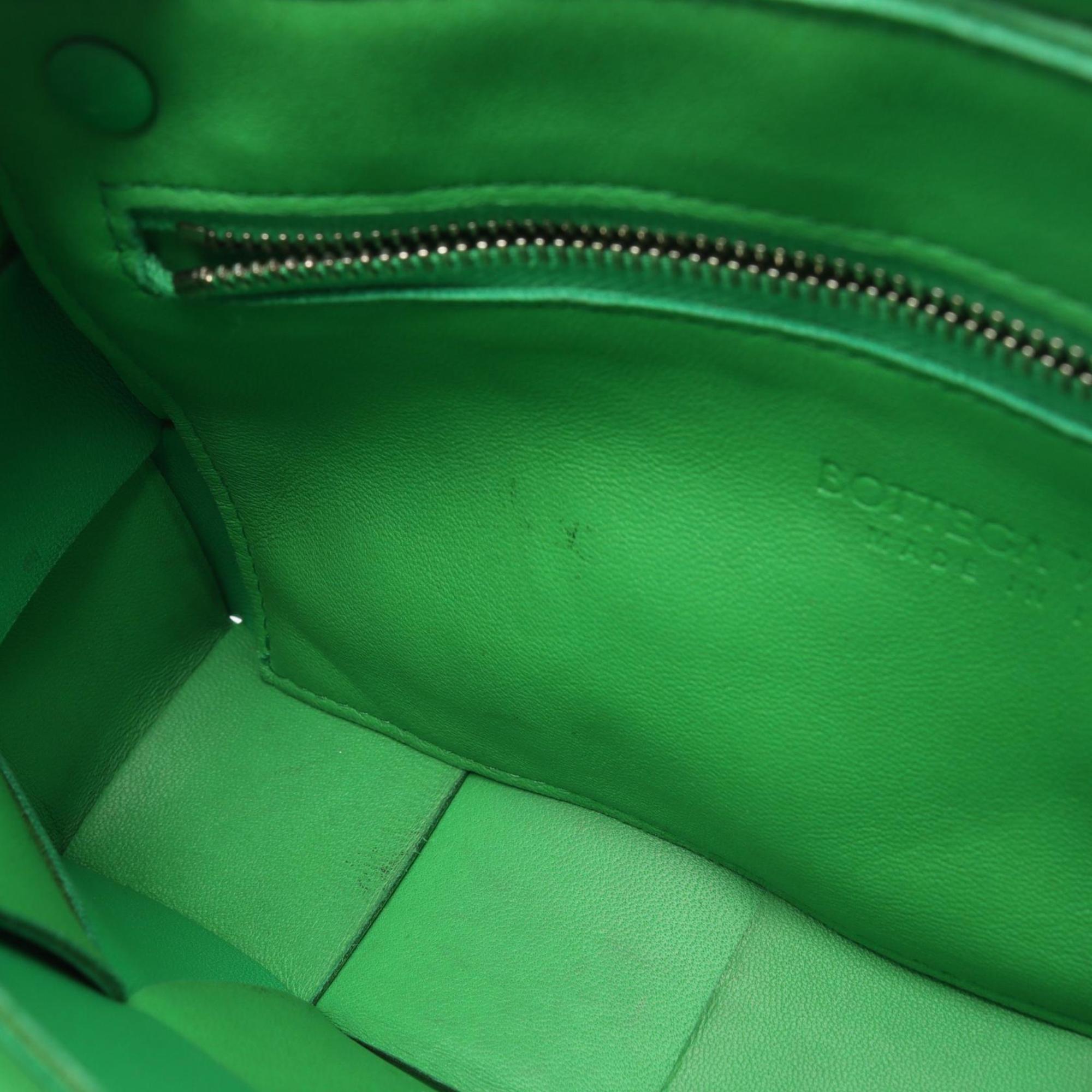 Bottega Veneta Green Leather Shoulder Bag